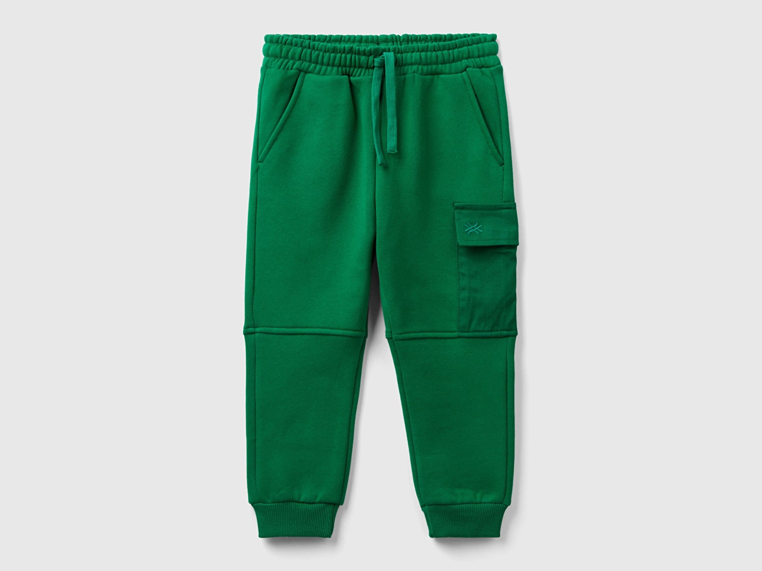 Benetton Erkek Çocuk Yeşil Logo Detaylı Belden Bağlamalı Eşofman Altı