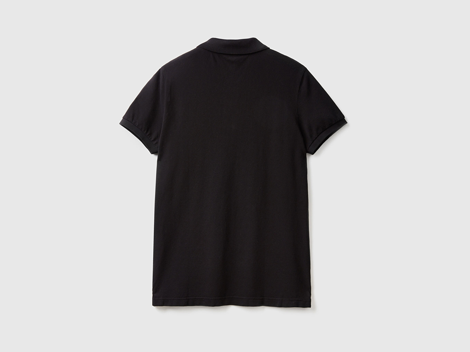 Benetton Erkek Siyah Slim Fit Kısa Kollu Polo T-shirt