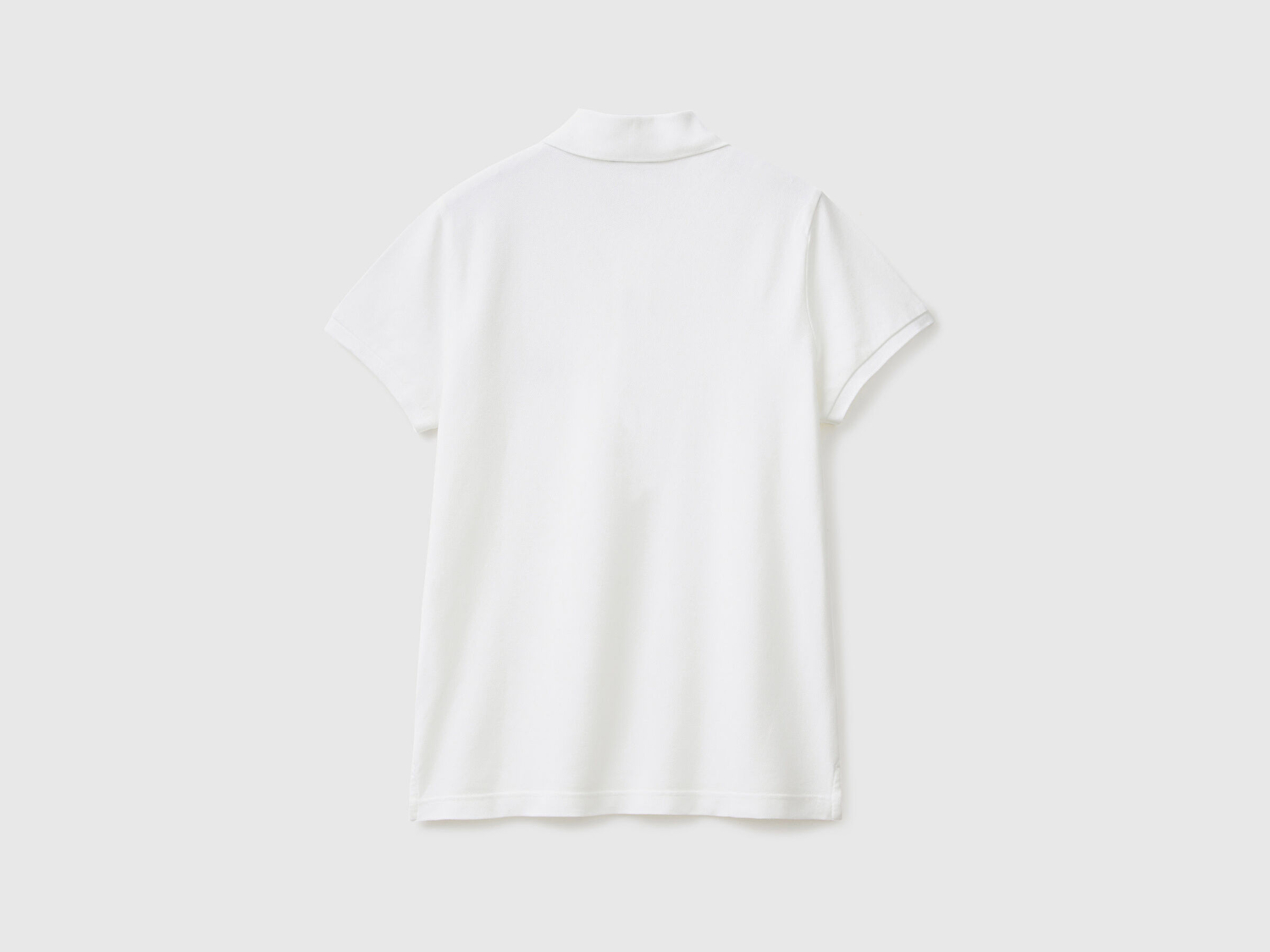 Benetton Erkek Beyaz Slim Fit Kısa Kollu Polo T-shirt