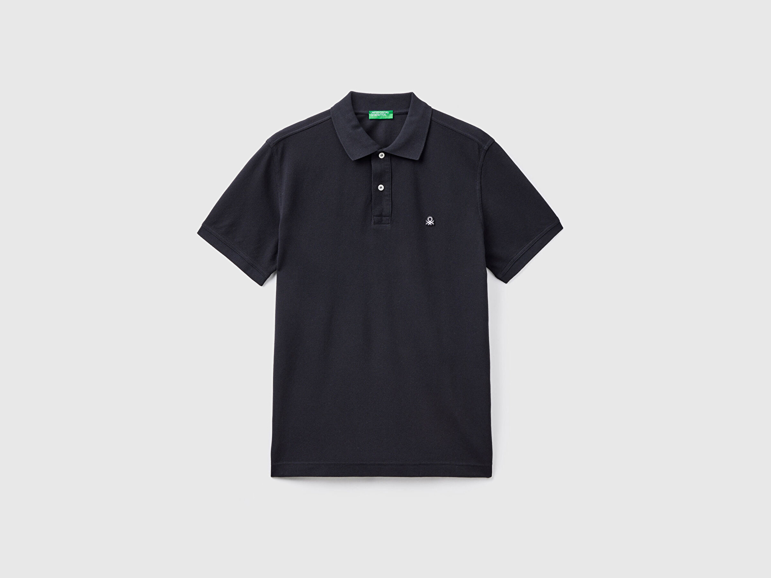 Benetton Erkek Siyah Regular Fit Kısa Kollu Polo T-Shirt