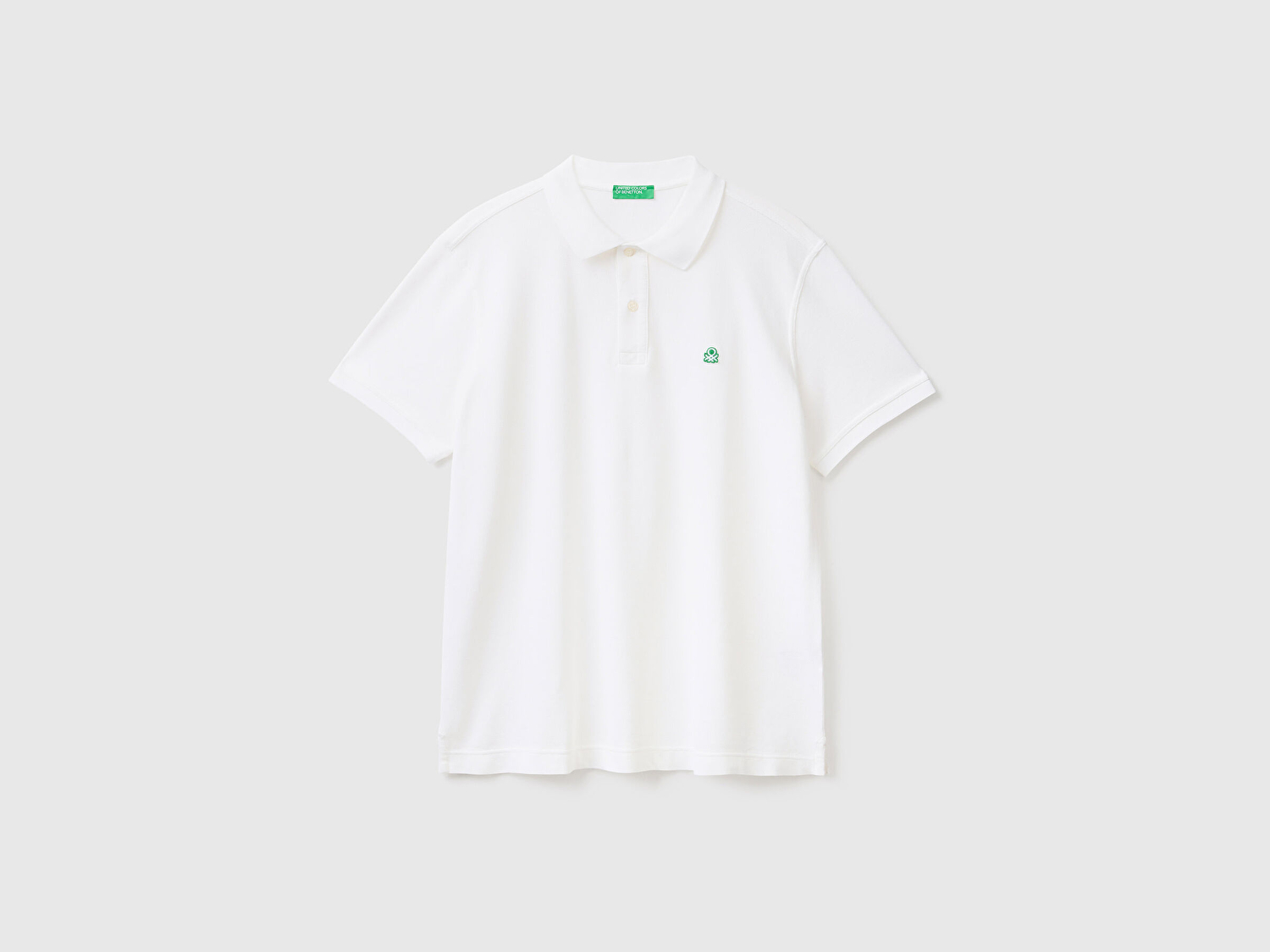 Benetton Erkek Beyaz Regular Fit Kısa Kollu Polo T-Shirt