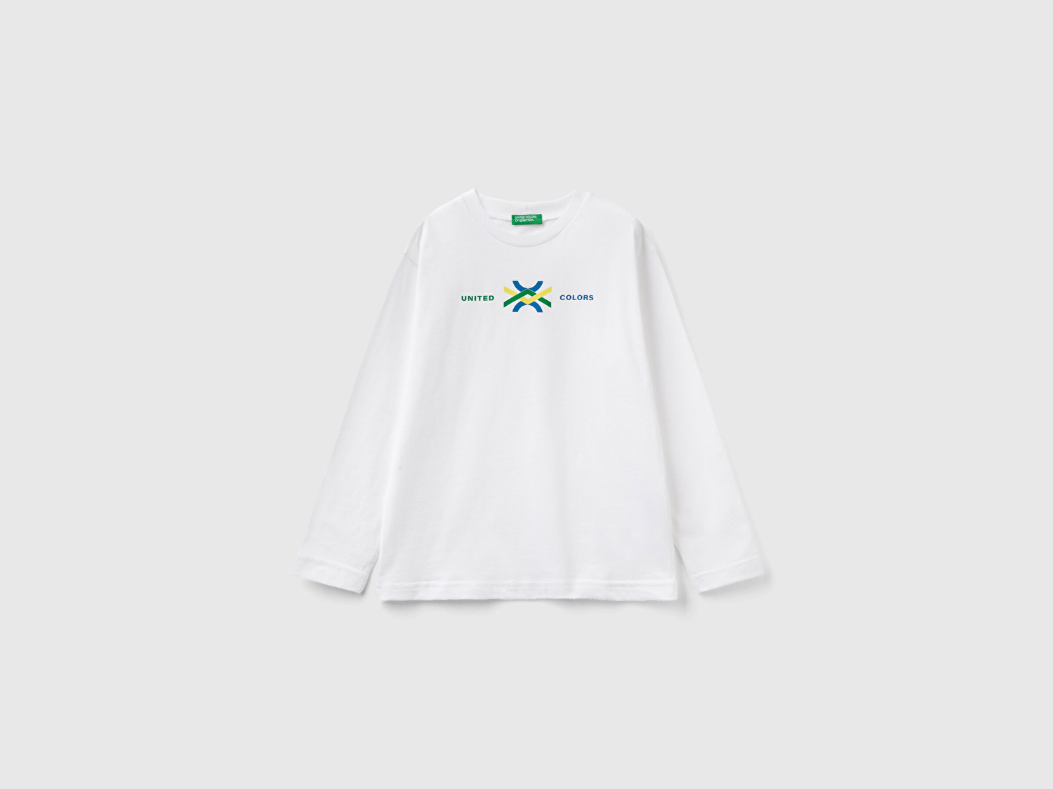 Benetton Erkek Çocuk Beyaz Benetton Logolu T-Shirt