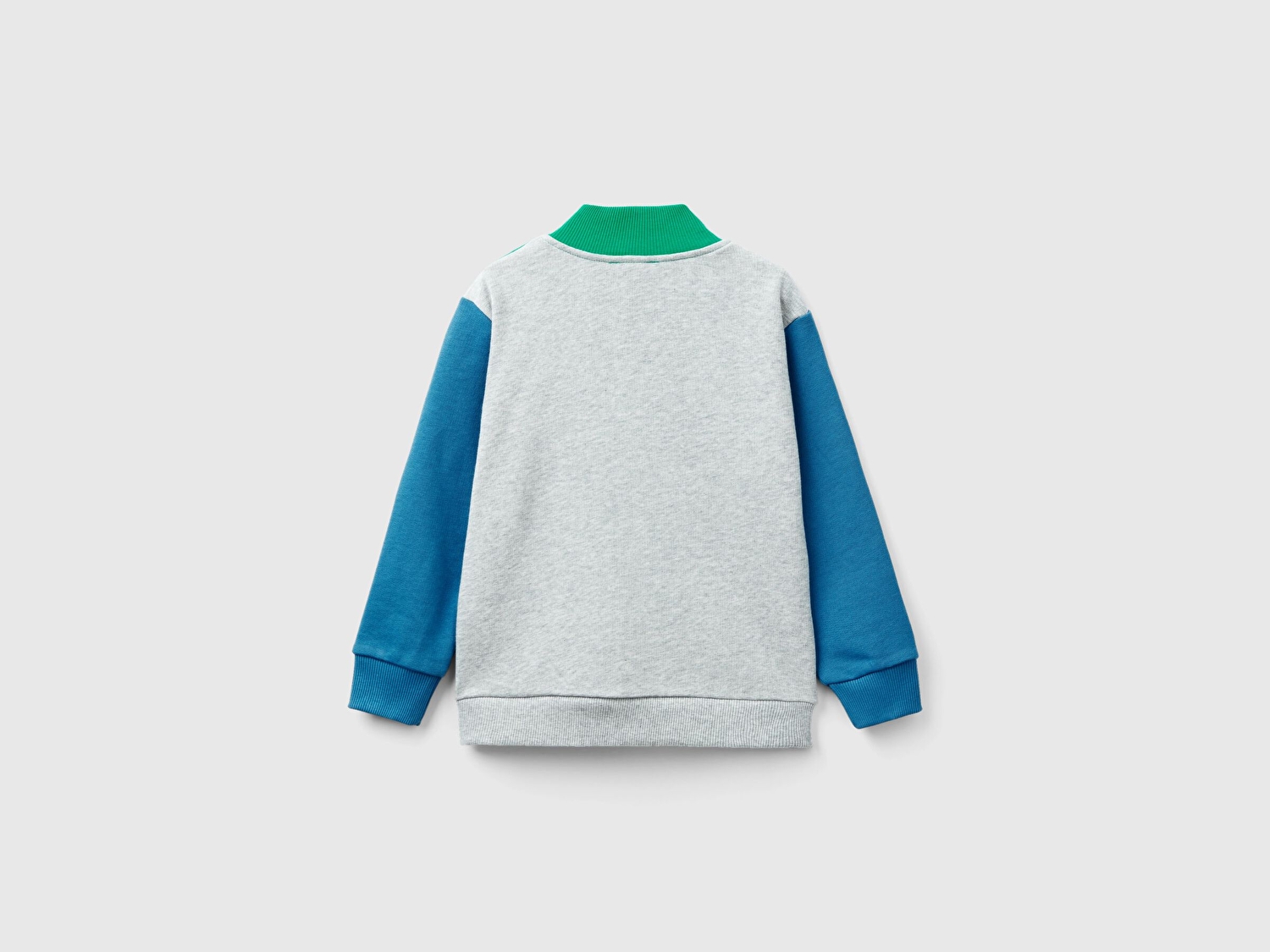 Benetton Erkek Çocuk Yeşil Mix Logolu Sweatshirt