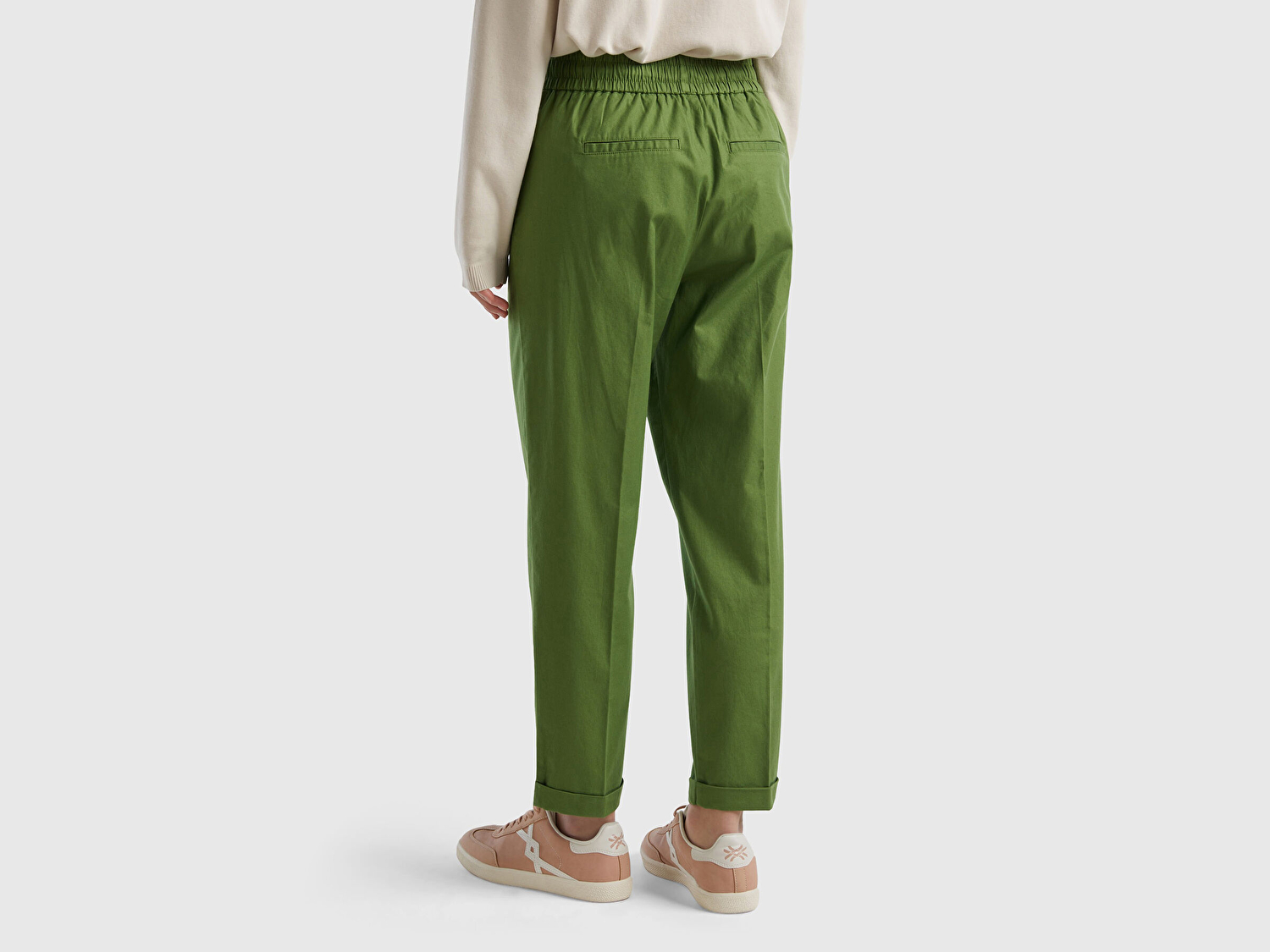 Benetton Kadın Soluk Yeşil Jogger Pantolon
