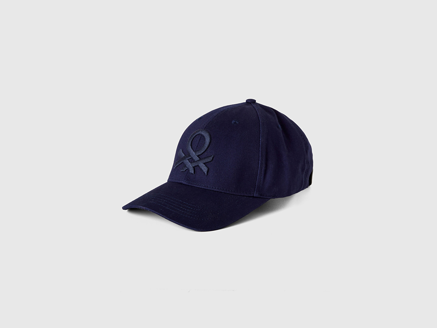 Benetton Erkek Koyu Lacivert %100 Pamuk Önü Logo İşlemeli Kep Şapka