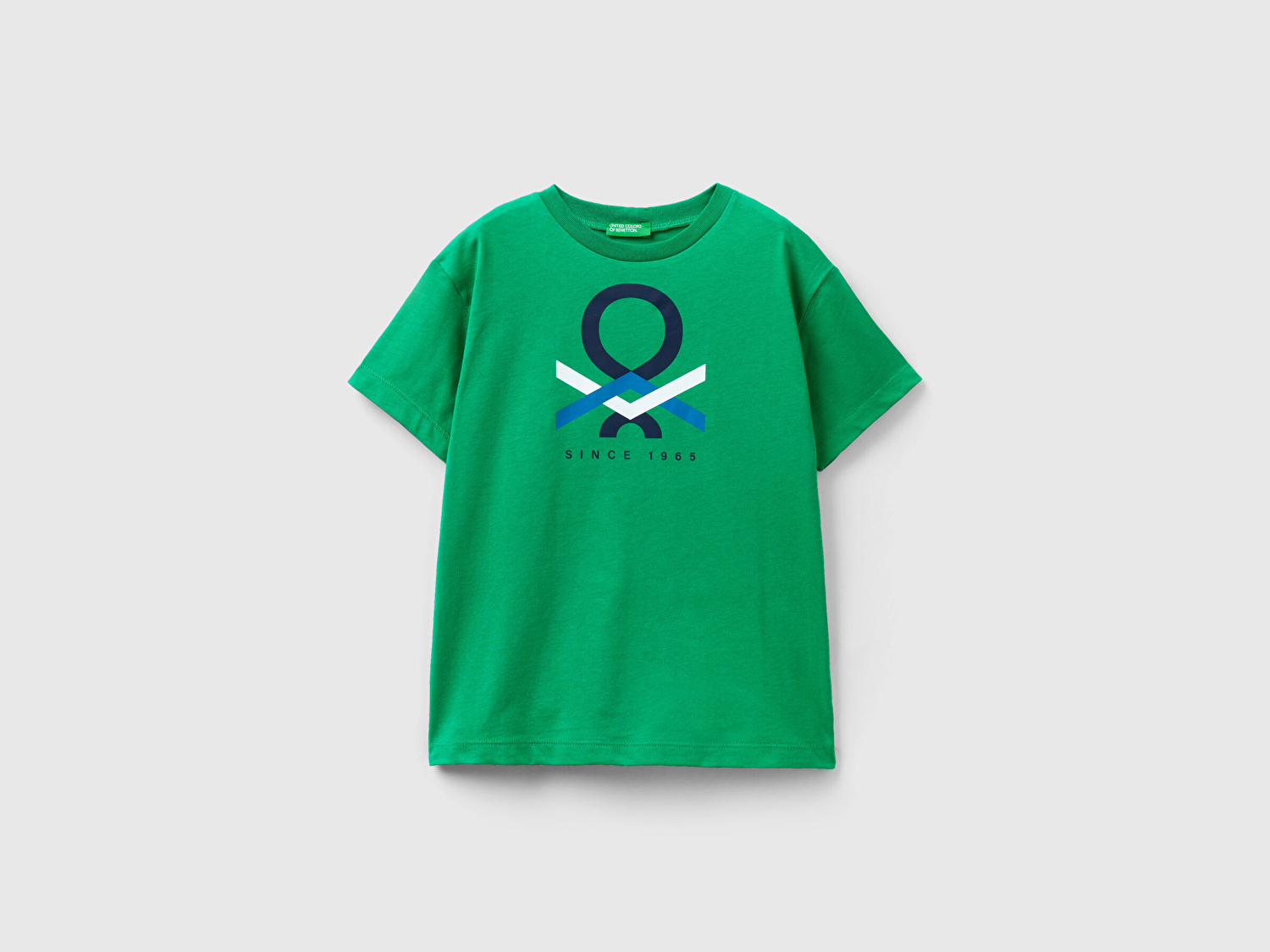 Benetton Erkek Çocuk Yeşil Benetton Logolu T-Shirt