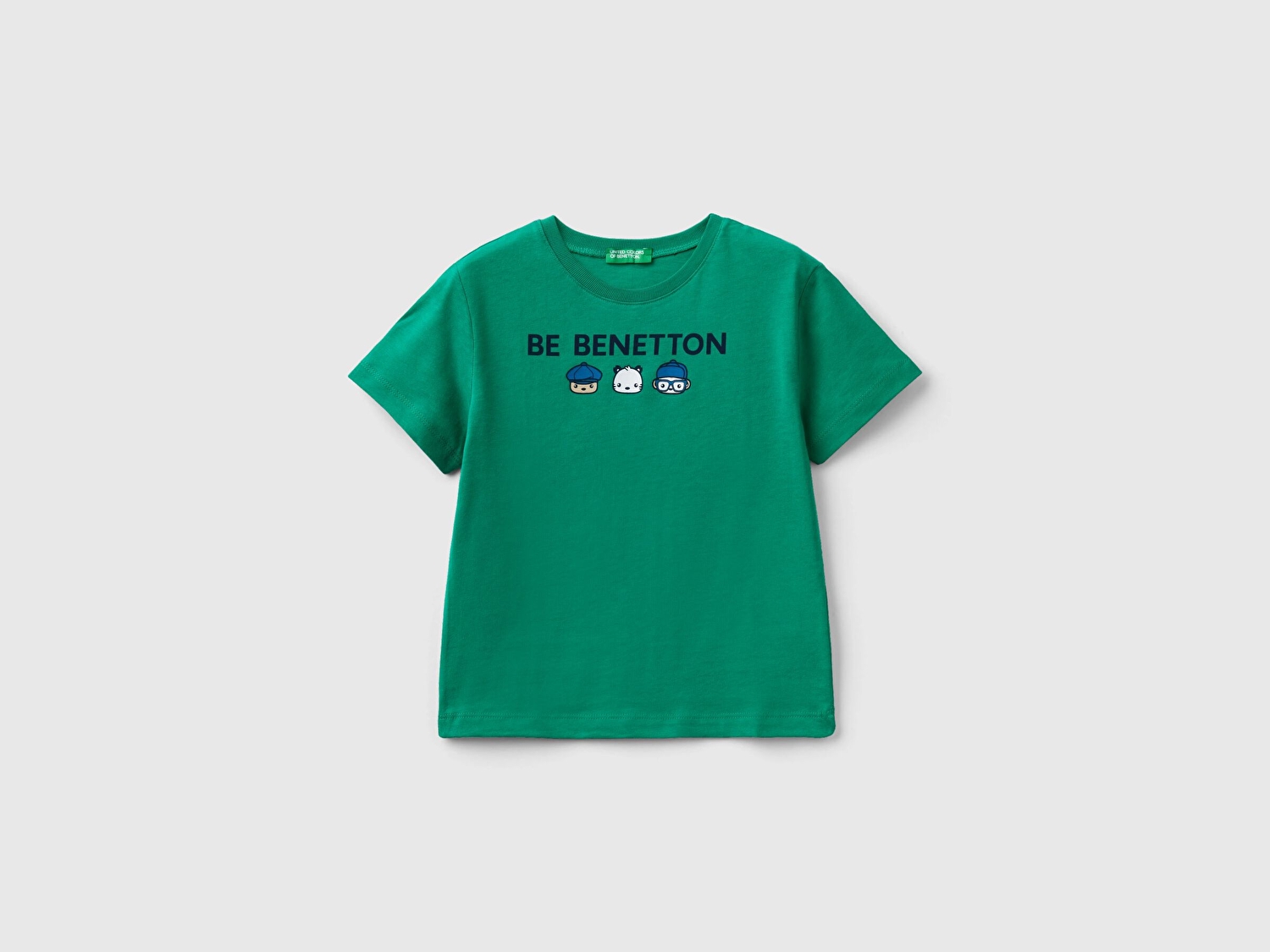 Benetton Erkek Çocuk Yeşil Benetton Logolu T-Shirt