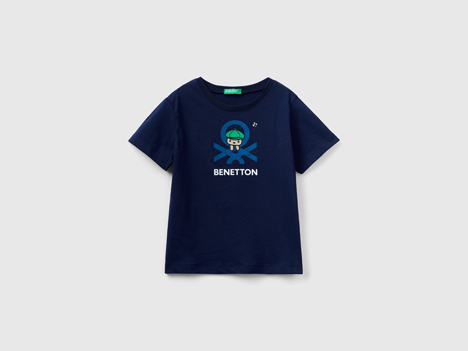 Benetton Erkek Çocuk Lacivert Benetton Logolu T-Shirt