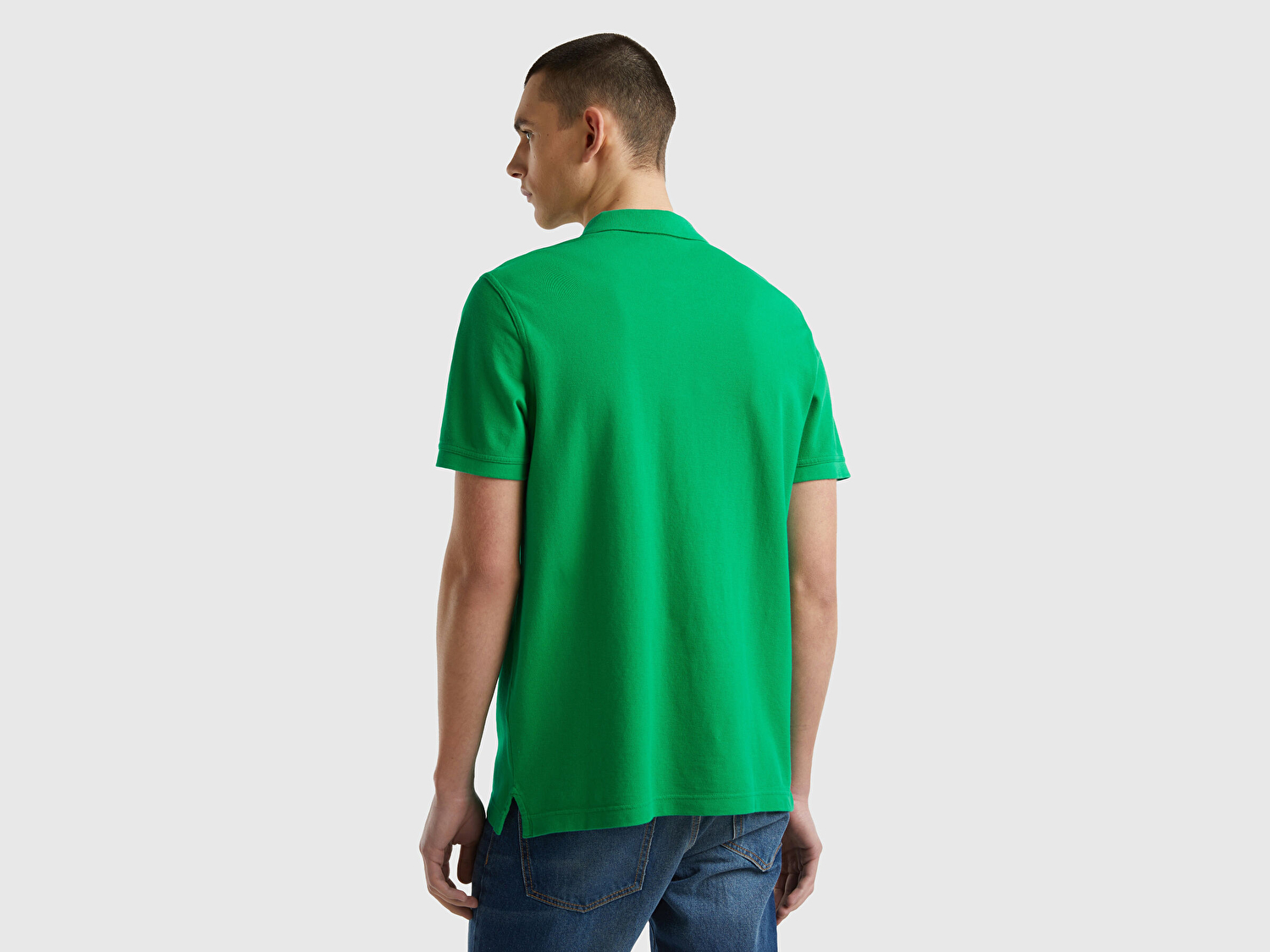 Benetton Erkek Yeşil Regular Fit Kısa Kollu Polo T-Shirt