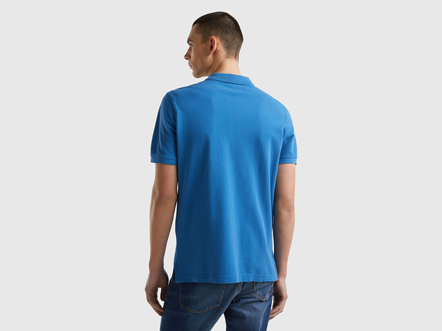Benetton Erkek Koyu Mavi Regular Fit Kısa Kollu Polo T-Shirt