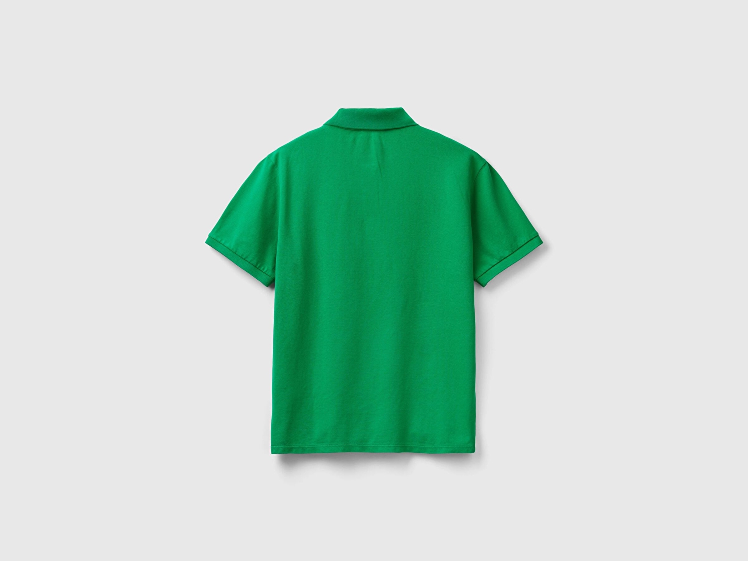 Benetton Kadın Yeşil Streç Pamuklu Sol Altı Logo Baskılı Polo T-Shirt