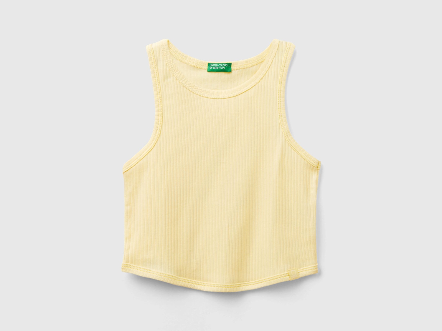 Benetton Kız Çocuk Sarı Fitilli Crop Atlet