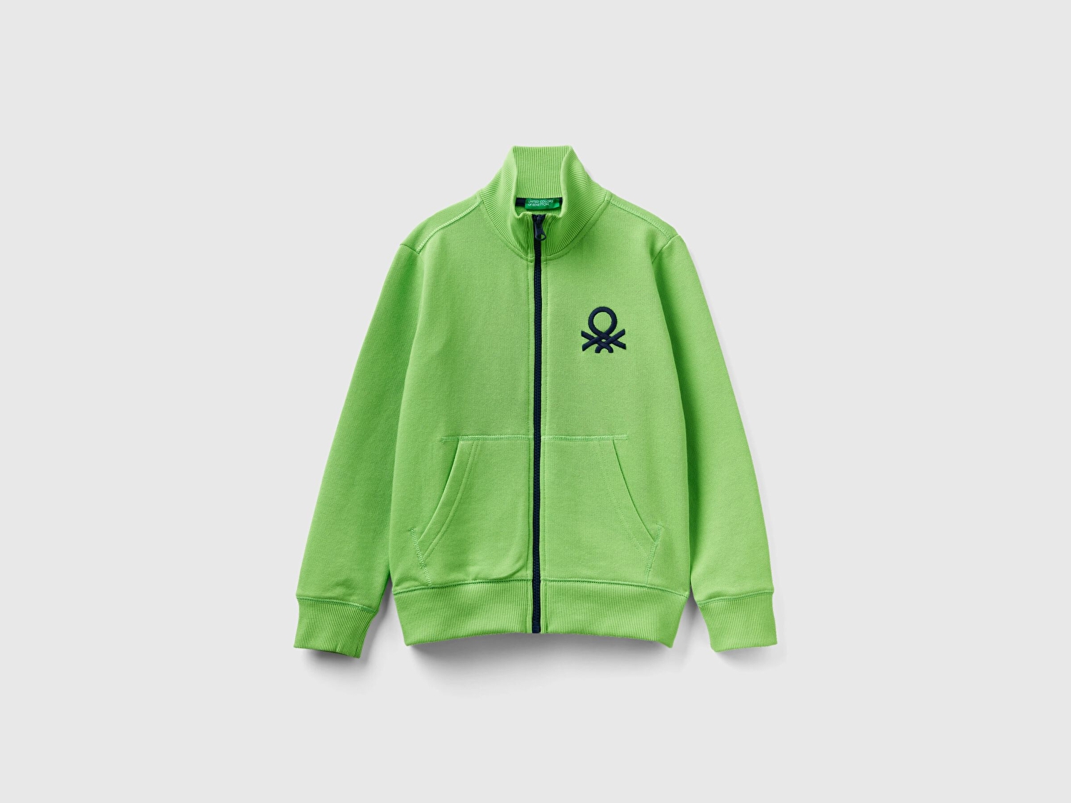 Benetton Erkek Çocuk Fıstık Yeşili Logolu Sweatshirt