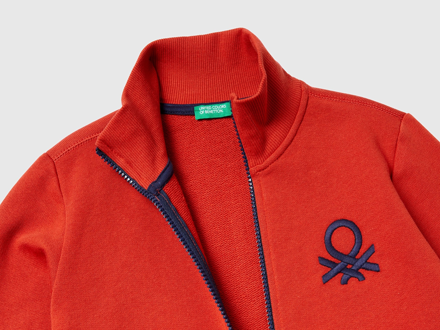 Benetton Erkek Çocuk Kırmızı Logolu Sweatshirt