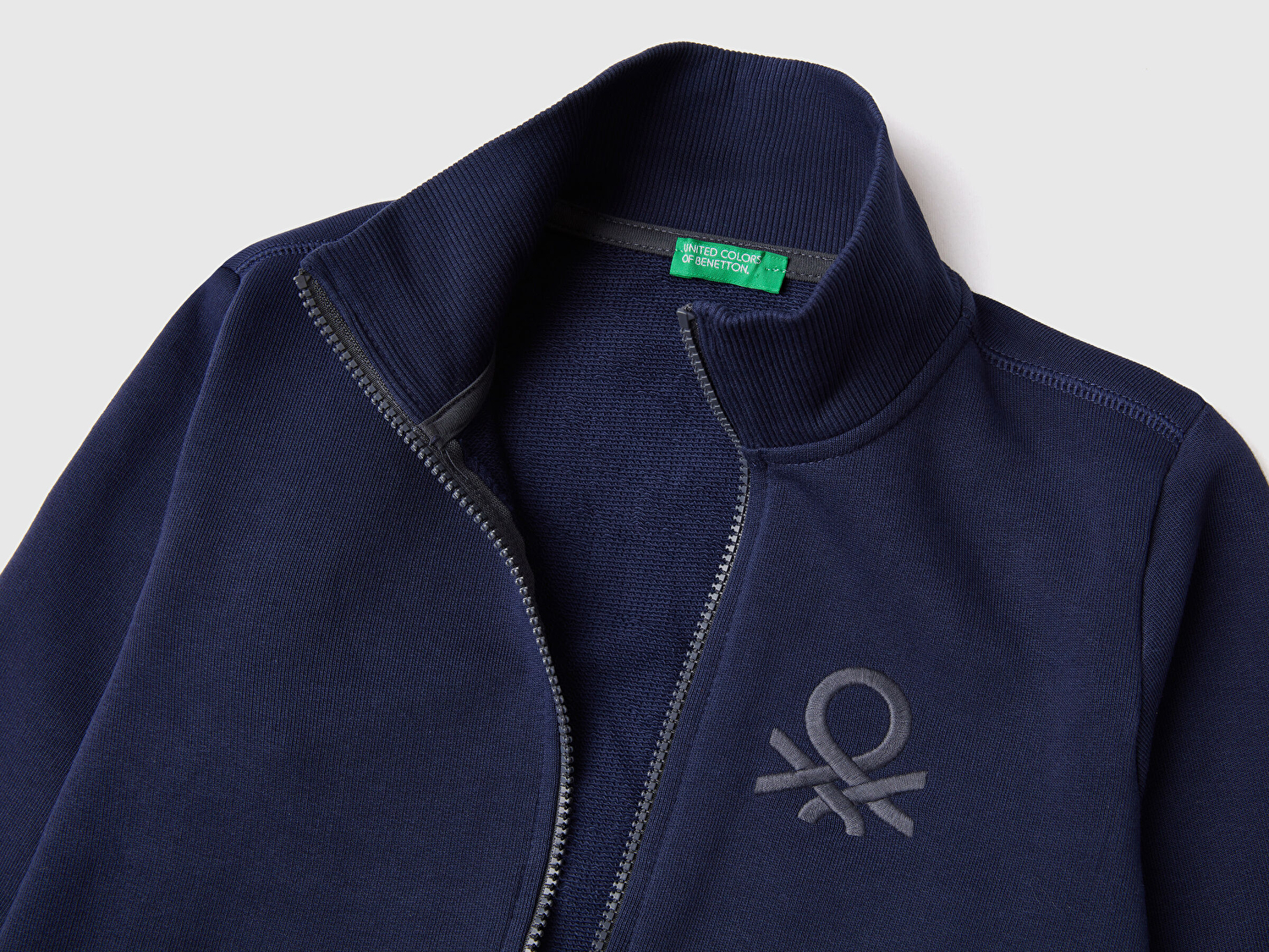 Benetton Erkek Çocuk Lacivert Logolu Sweatshirt