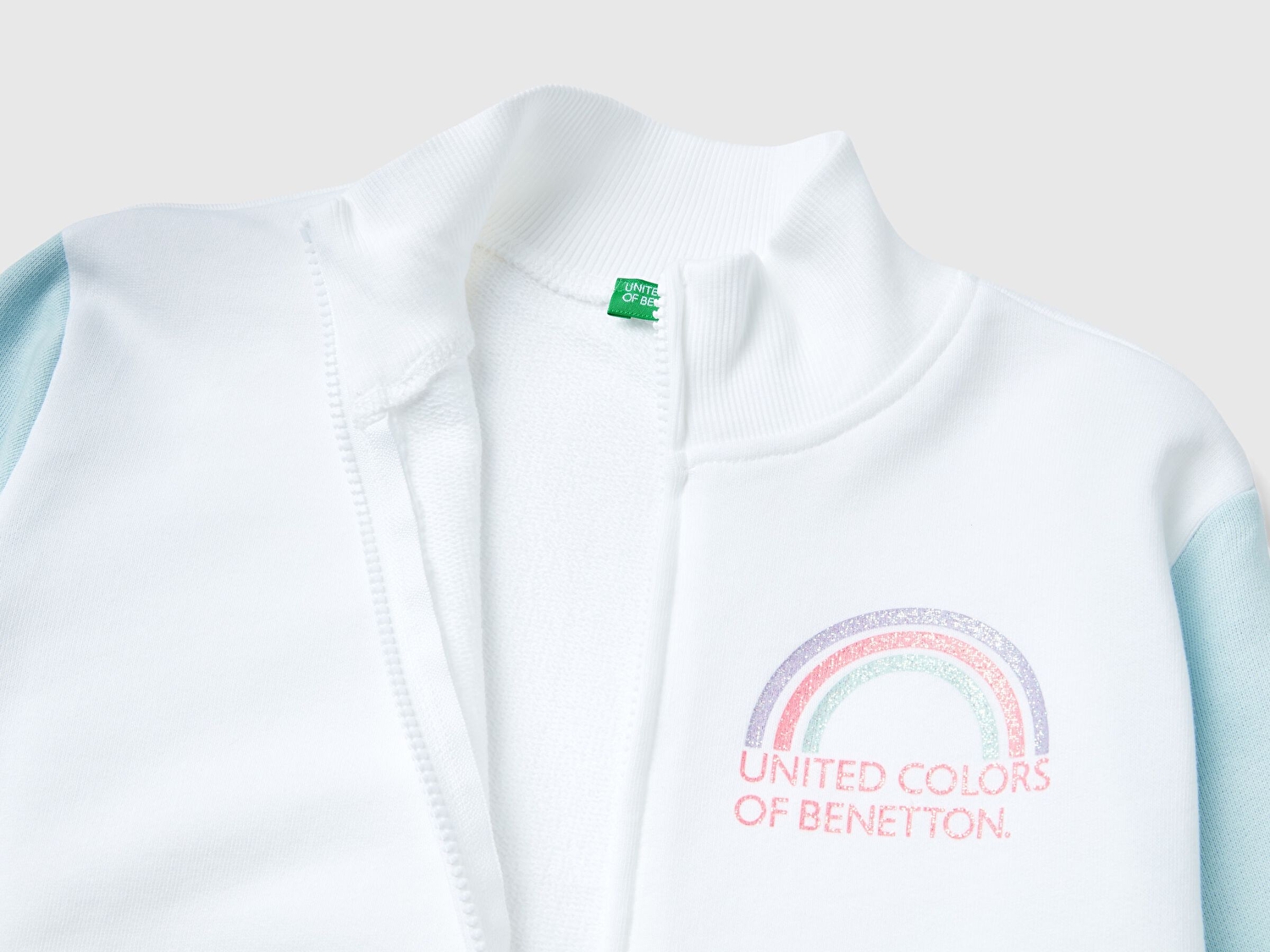 Benetton Kız Çocuk Beyaz. Benetton Baskılı Sweatshirt