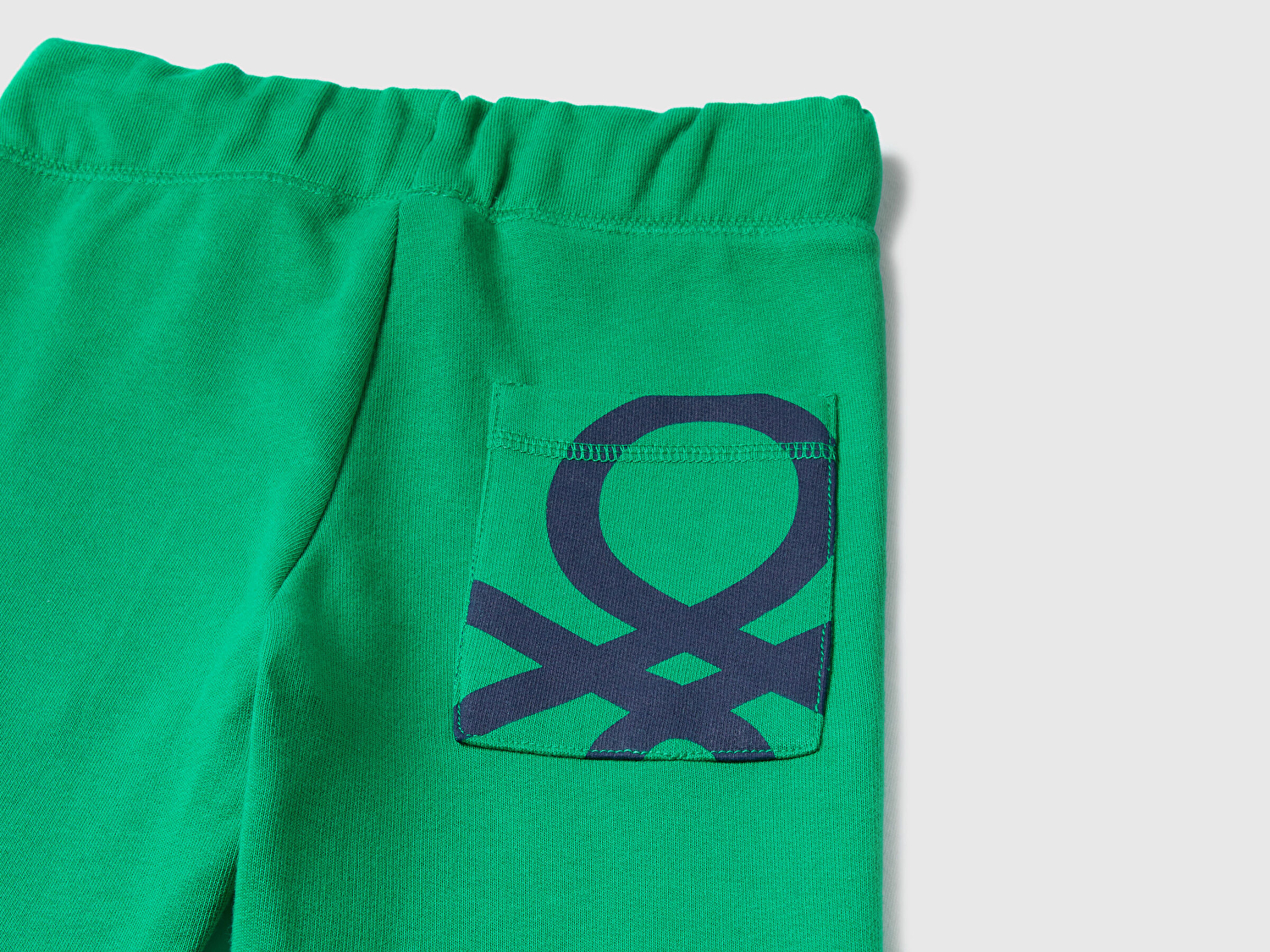 Benetton Erkek Çocuk Yeşil Arka Cebi Logolu Eşofman Altı