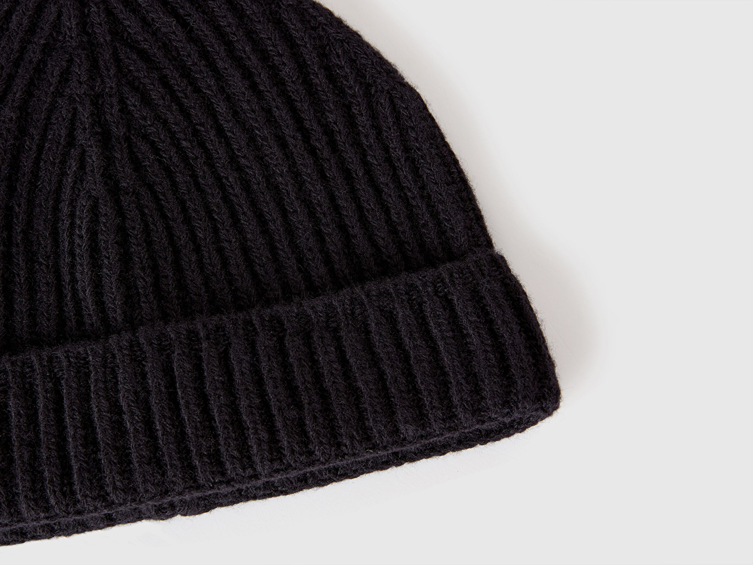 Benetton Erkek Siyah Yünlü Bere