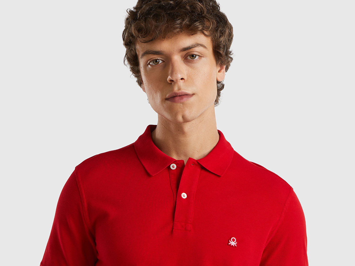 Benetton Erkek Kırmızı Regular Fit Kısa Kollu Polo T-Shirt