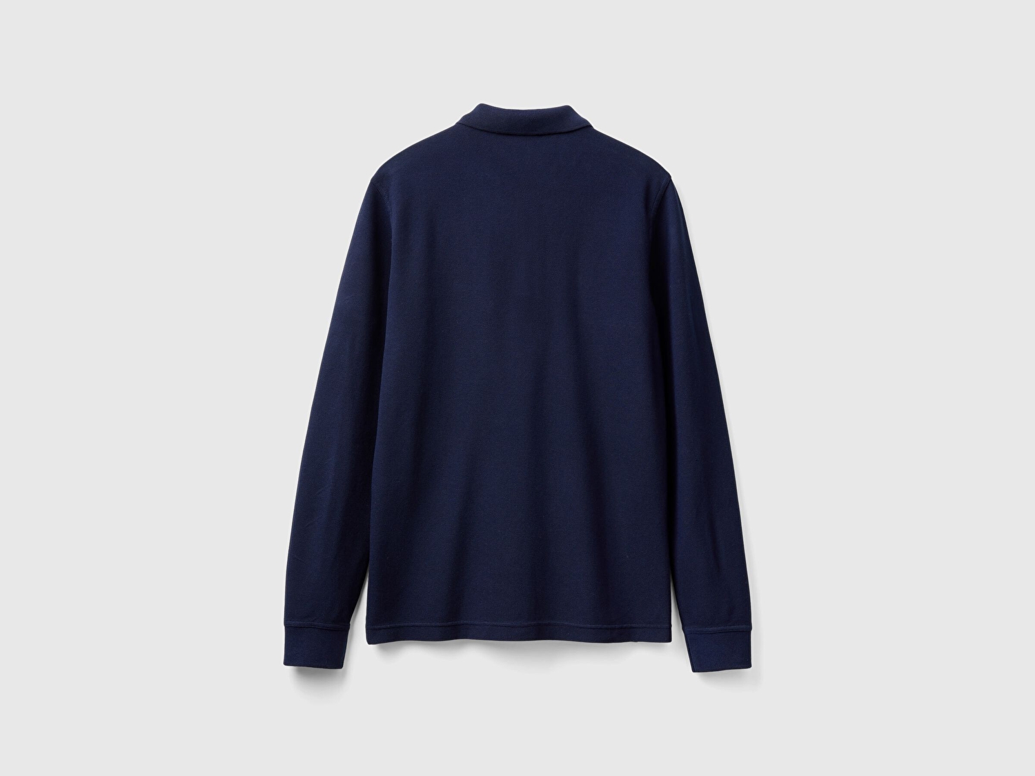 Benetton Erkek Lacivert Uzun Kol Polo T-Shirt