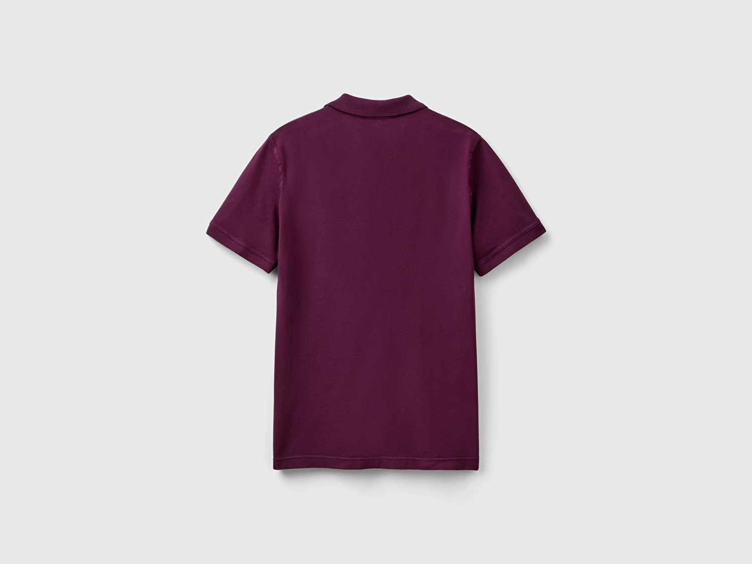Benetton Erkek Mor %100 Koton Slim Fit Polo T-Shirt