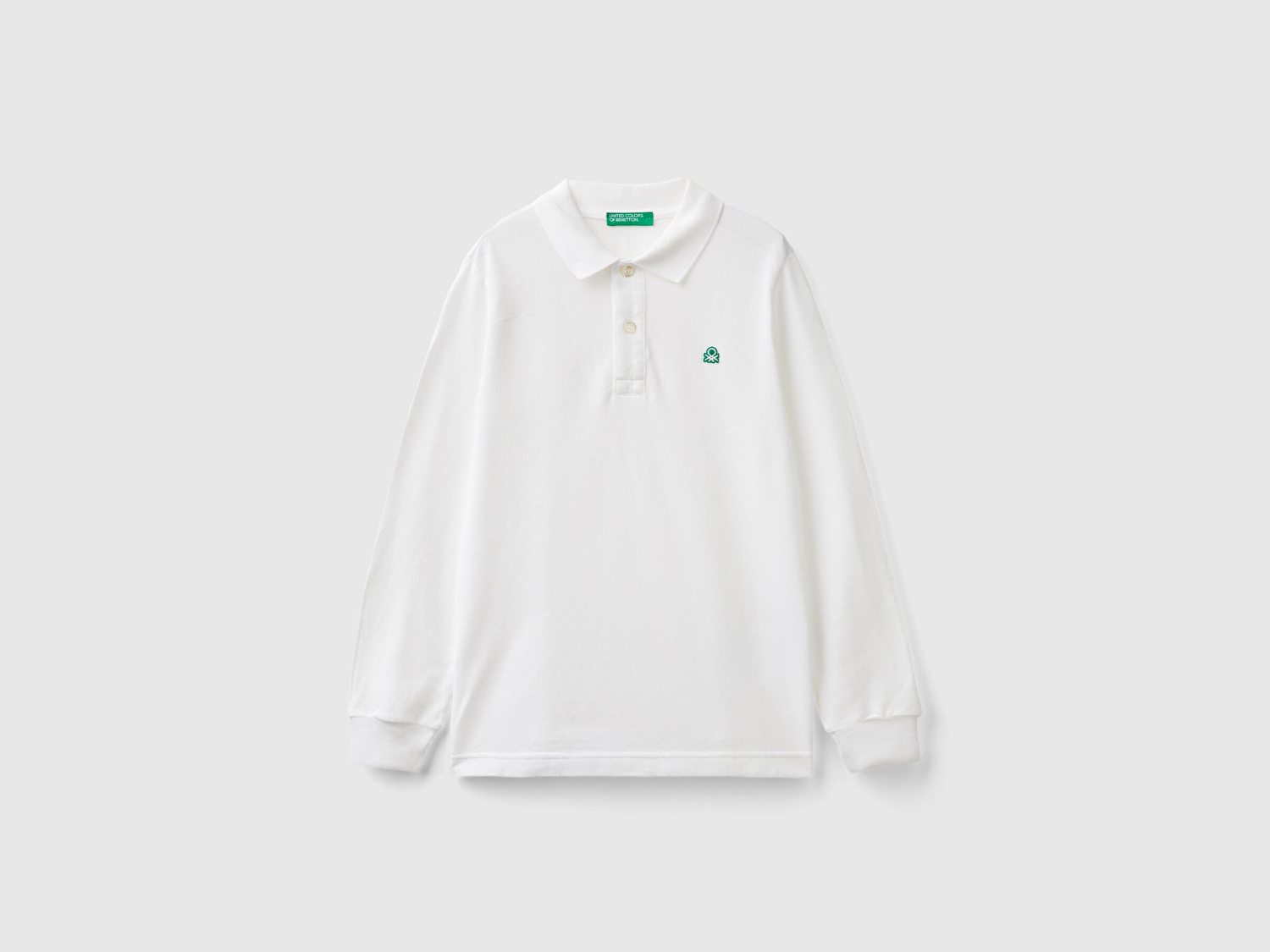 Benetton Erkek Çocuk Beyaz Logolu Polo T-Shirt