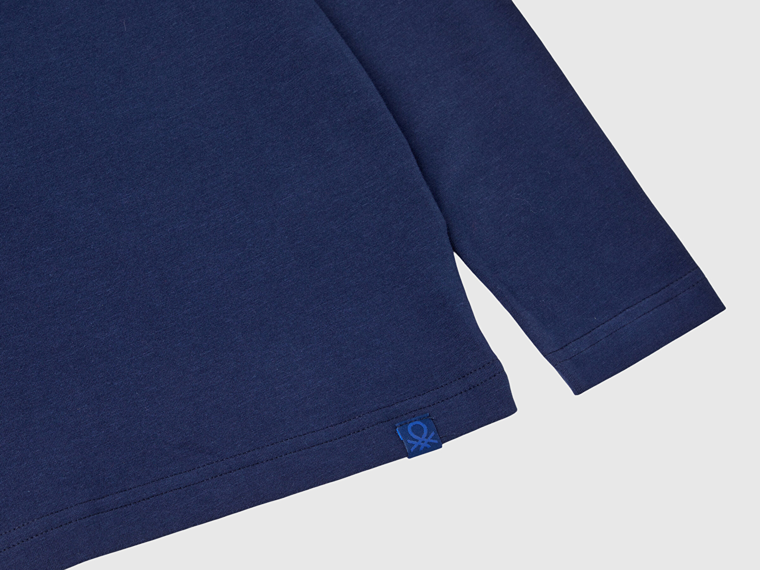 Benetton Erkek Çocuk Lacivert Balıkçı Yaka Basic T-Shirt