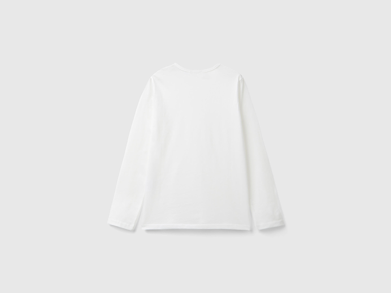 Benetton Kız Çocuk Ekru Basic T-Shirt