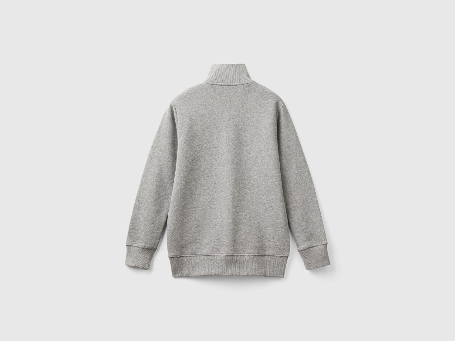 Benetton Erkek Çocuk Antrasit Melanj Logolu Sweatshirt