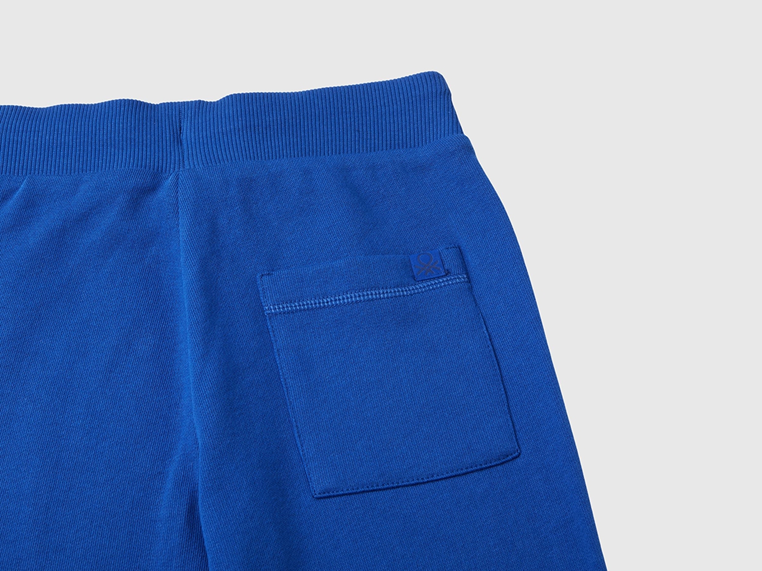 Benetton Erkek Çocuk Saks Mavi Arka Cebi Etiket Logolu Eşofman Altı