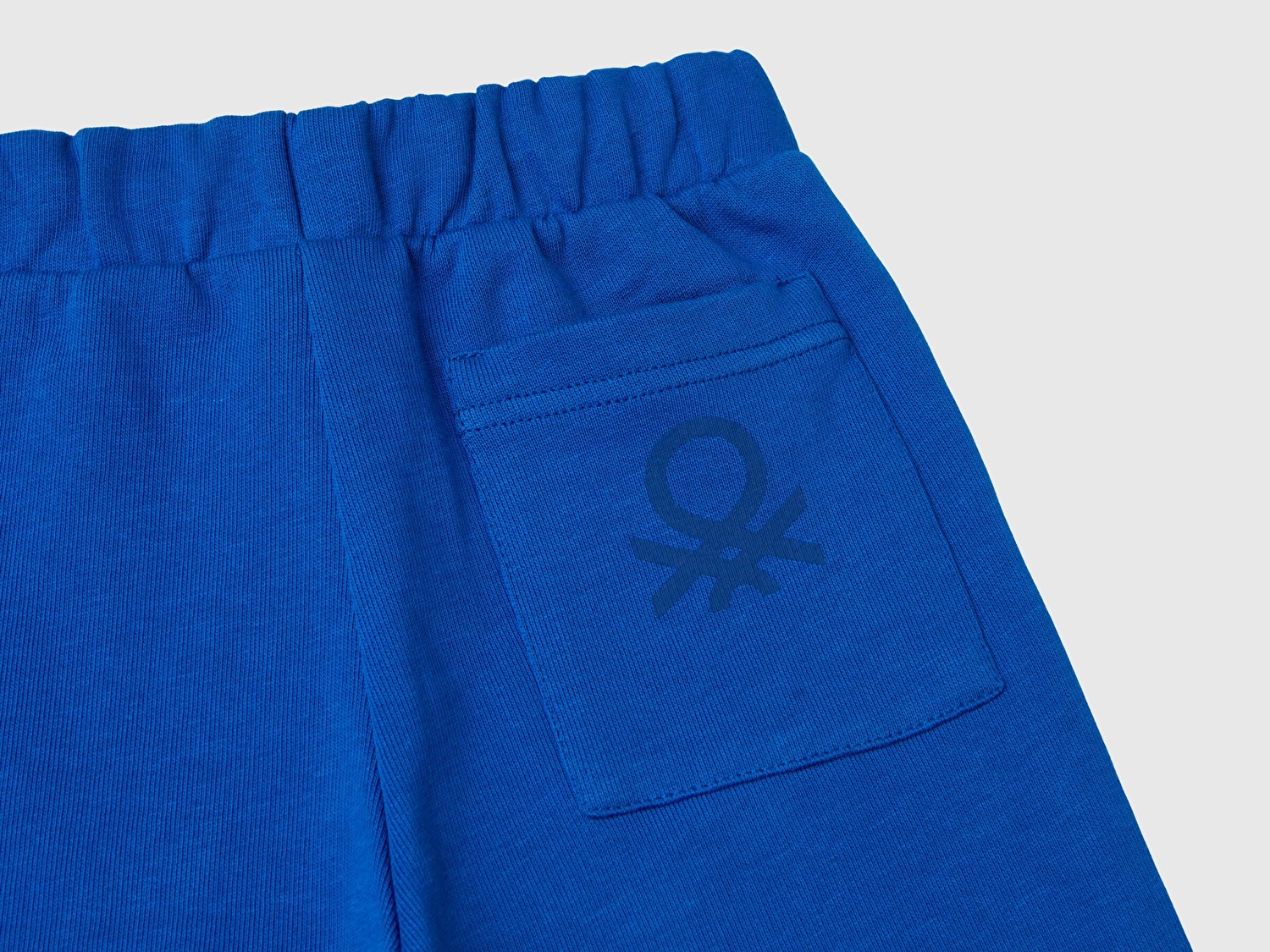 Benetton Erkek Bebek Saks Mavisi Arka Cebi Logo Eşofman Altı