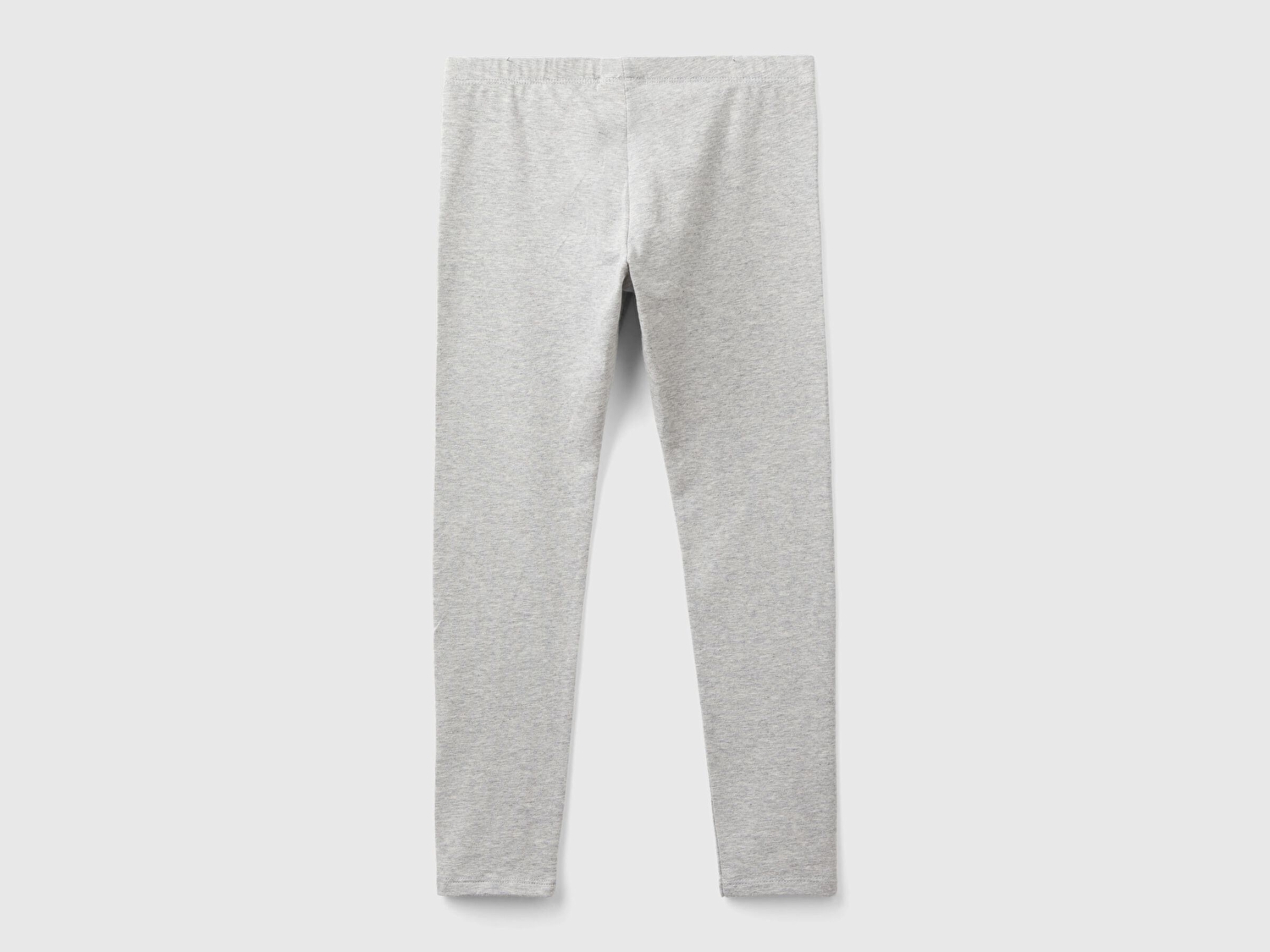 Benetton Kız Çocuk Gri Melanj Benetton İşlemeli Tayt