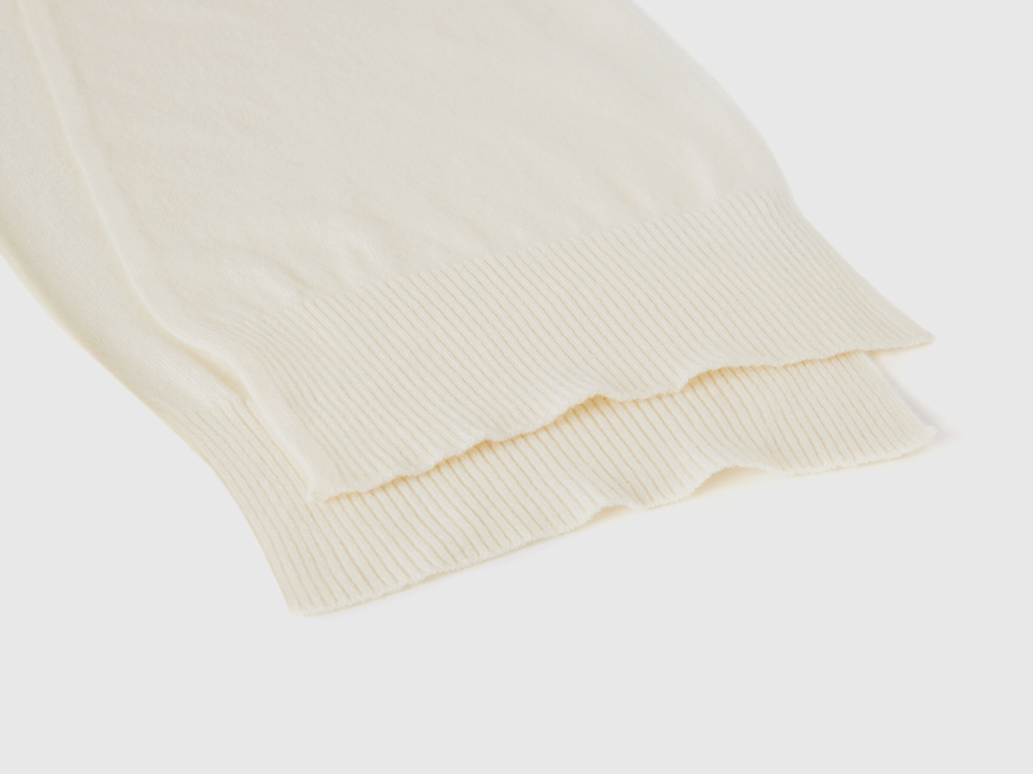 Benetton Kadın Krem %100 Merino Atkı