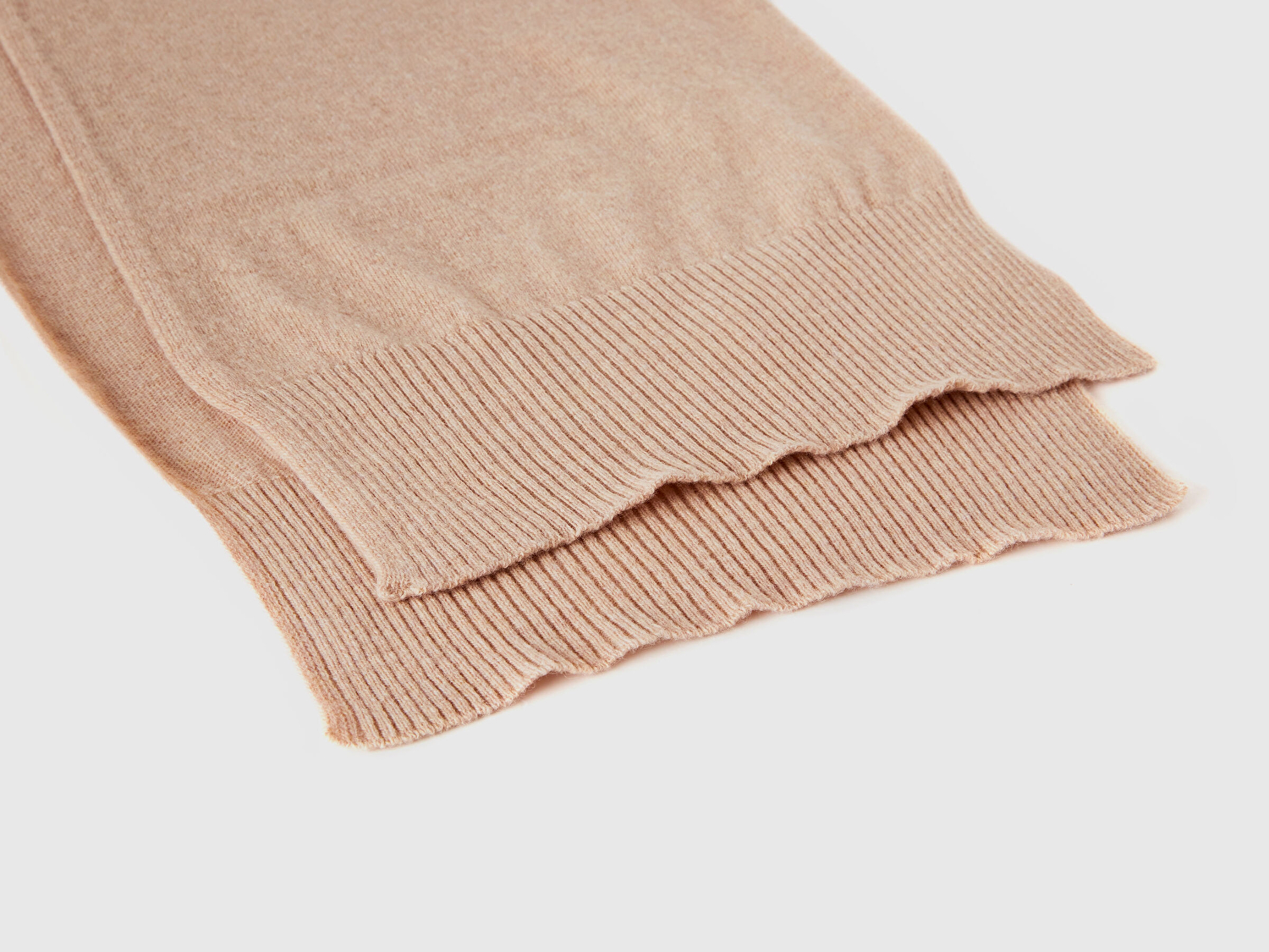 Benetton Kadın Ekru %100 Merino Atkı