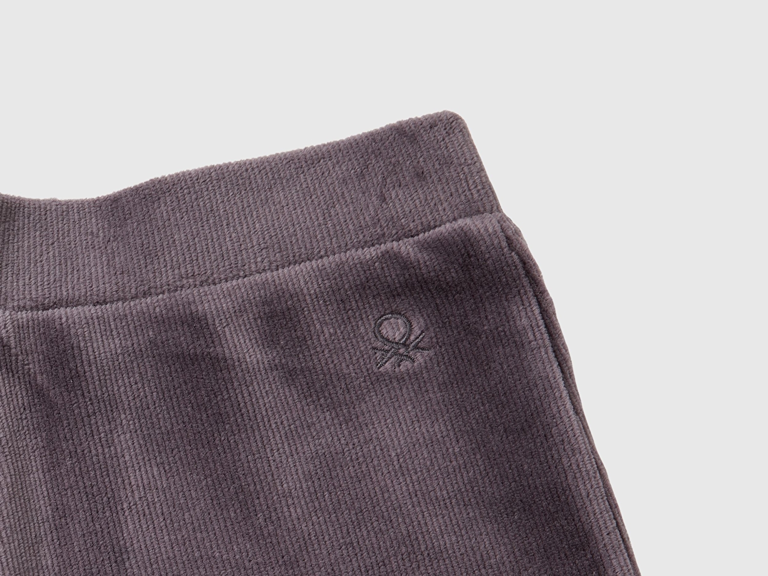 Benetton Kız Çocuk Koyu Kahverengi Arkası Logo İşlemeli Düz Palazzo Pantolon