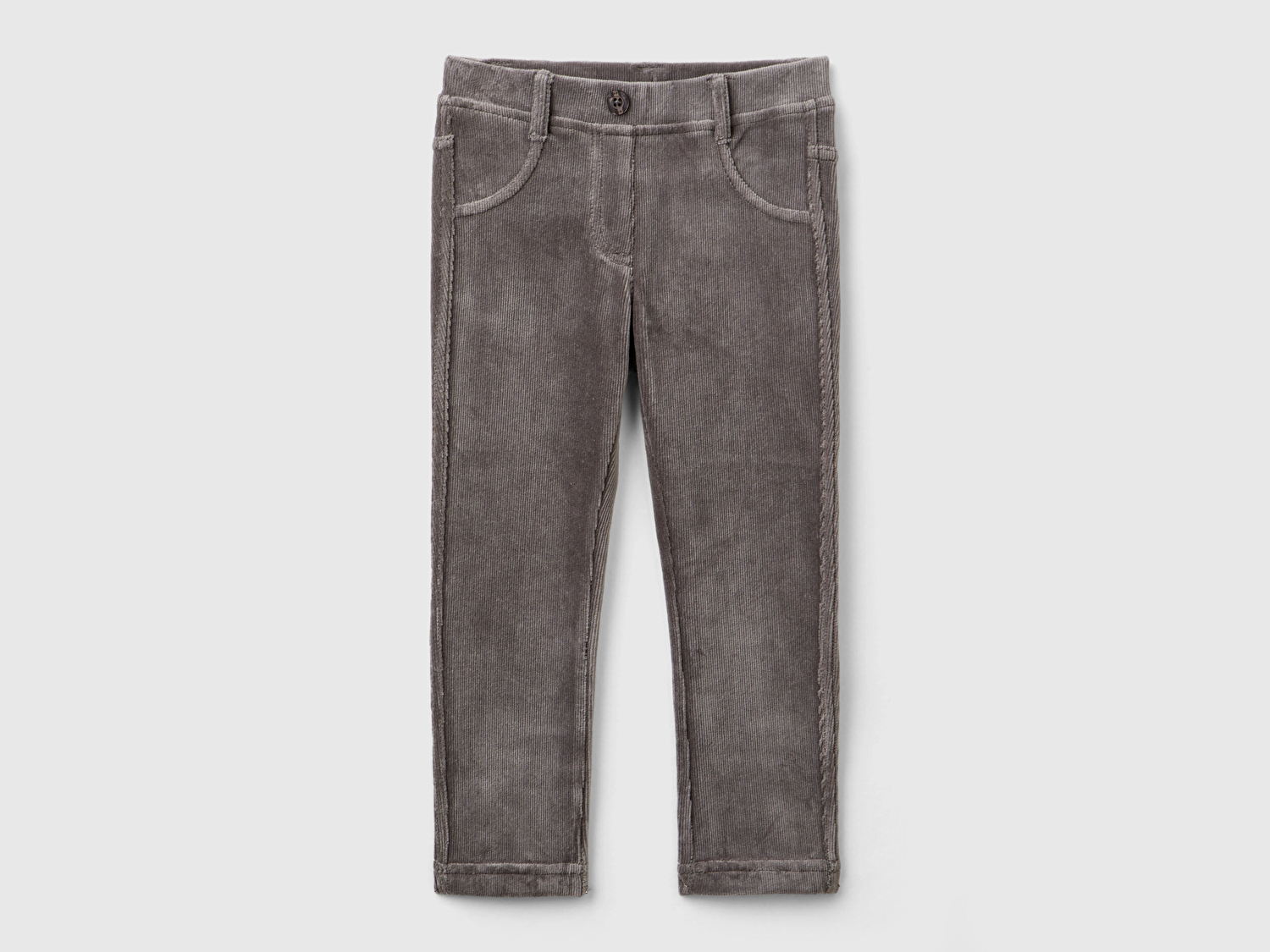 Kız Bebek Gri Fitilli Kadife Tayt