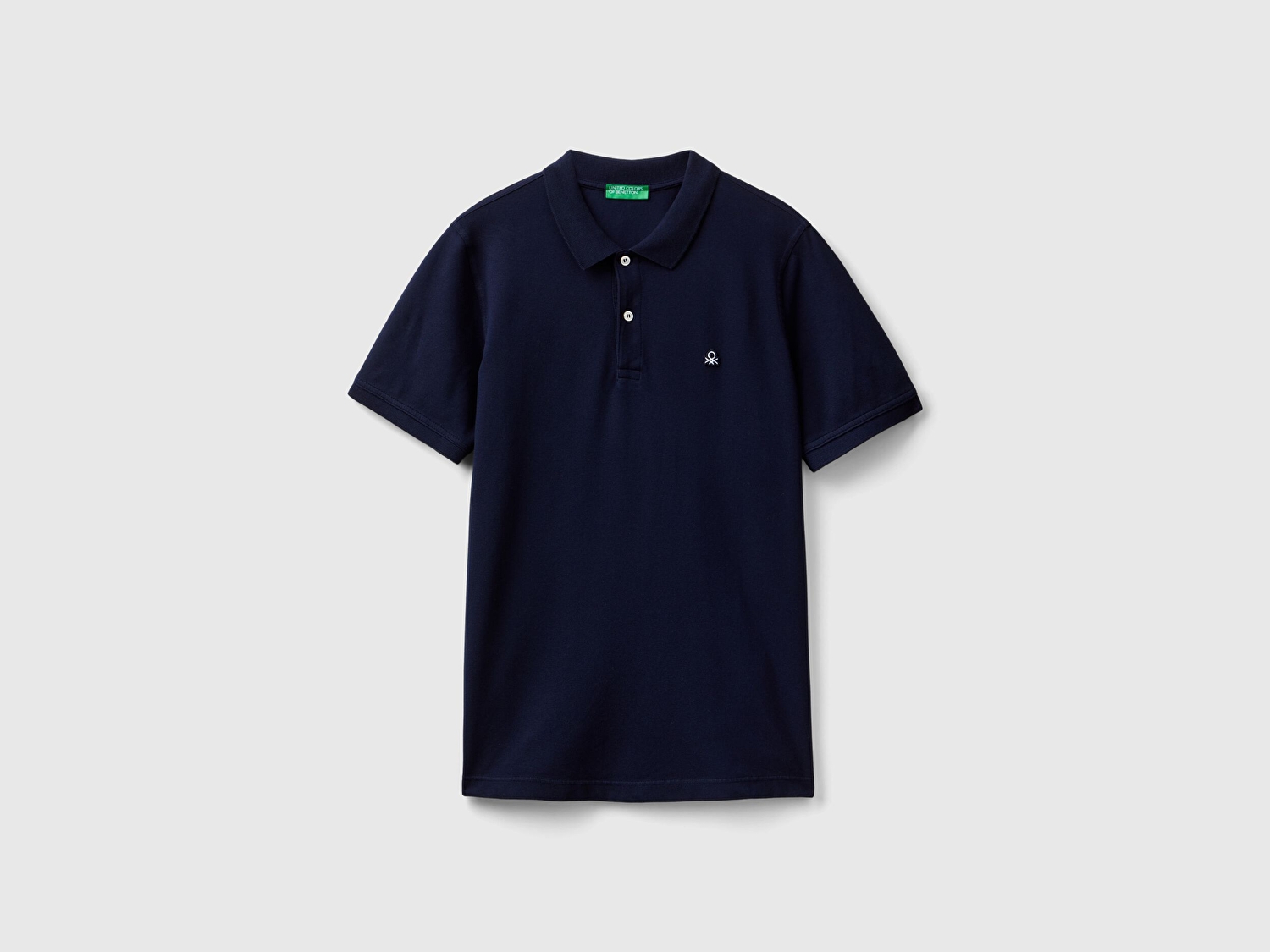 Benetton Erkek Lacivert %100 Koton Slim Fit Polo T-Shirt