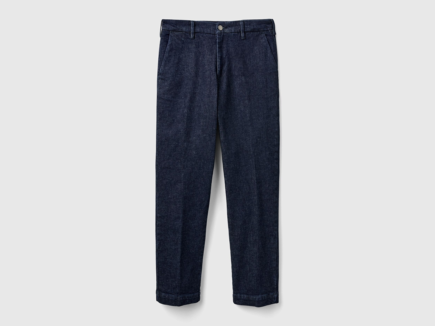 Benetton Erkek Lacivert Slim Fit Denim Chino Pantolon
