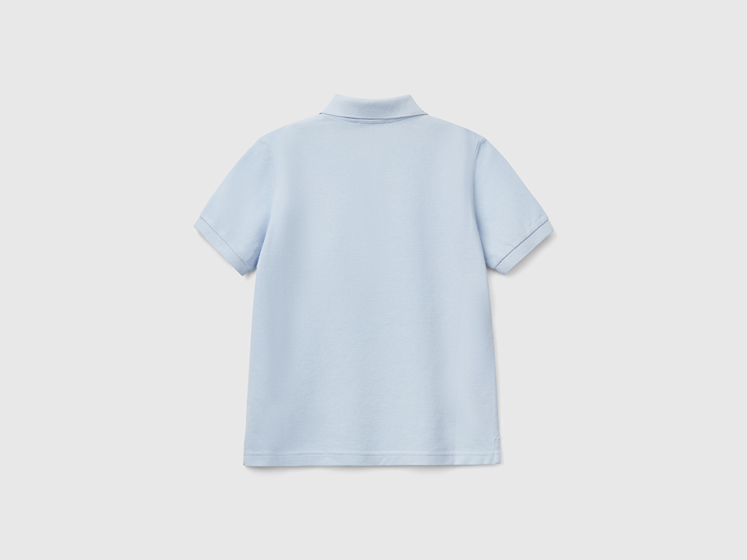 Benetton Erkek Çocuk Açık Mavi Logolu Pike Polo T-Shirt