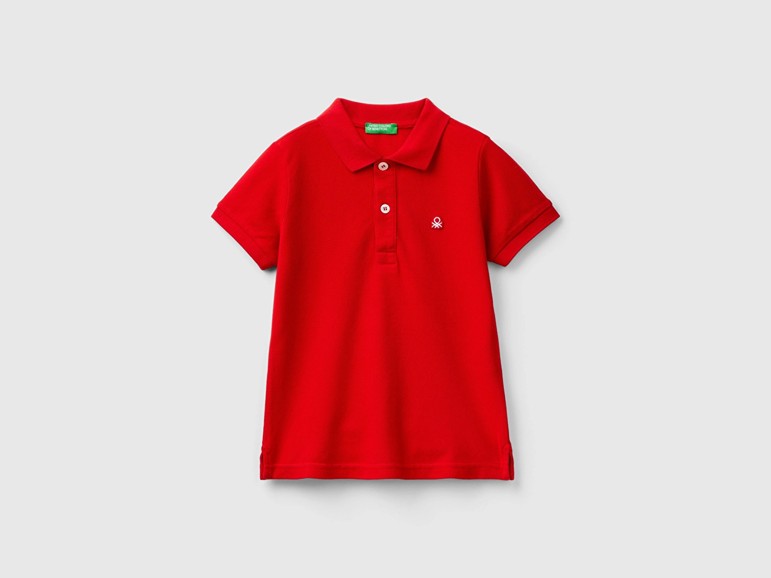 Benetton Erkek Bebek Kırmızı Logolu Pike Polo T-Shirt