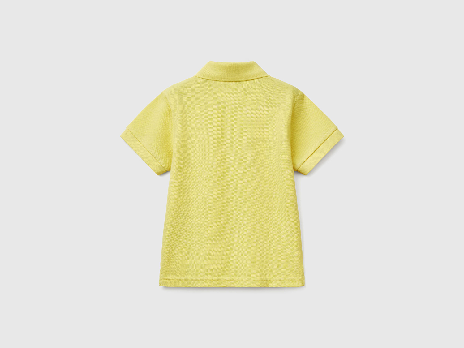 Benetton Erkek Bebek Sarı Logolu Pike Polo T-Shirt
