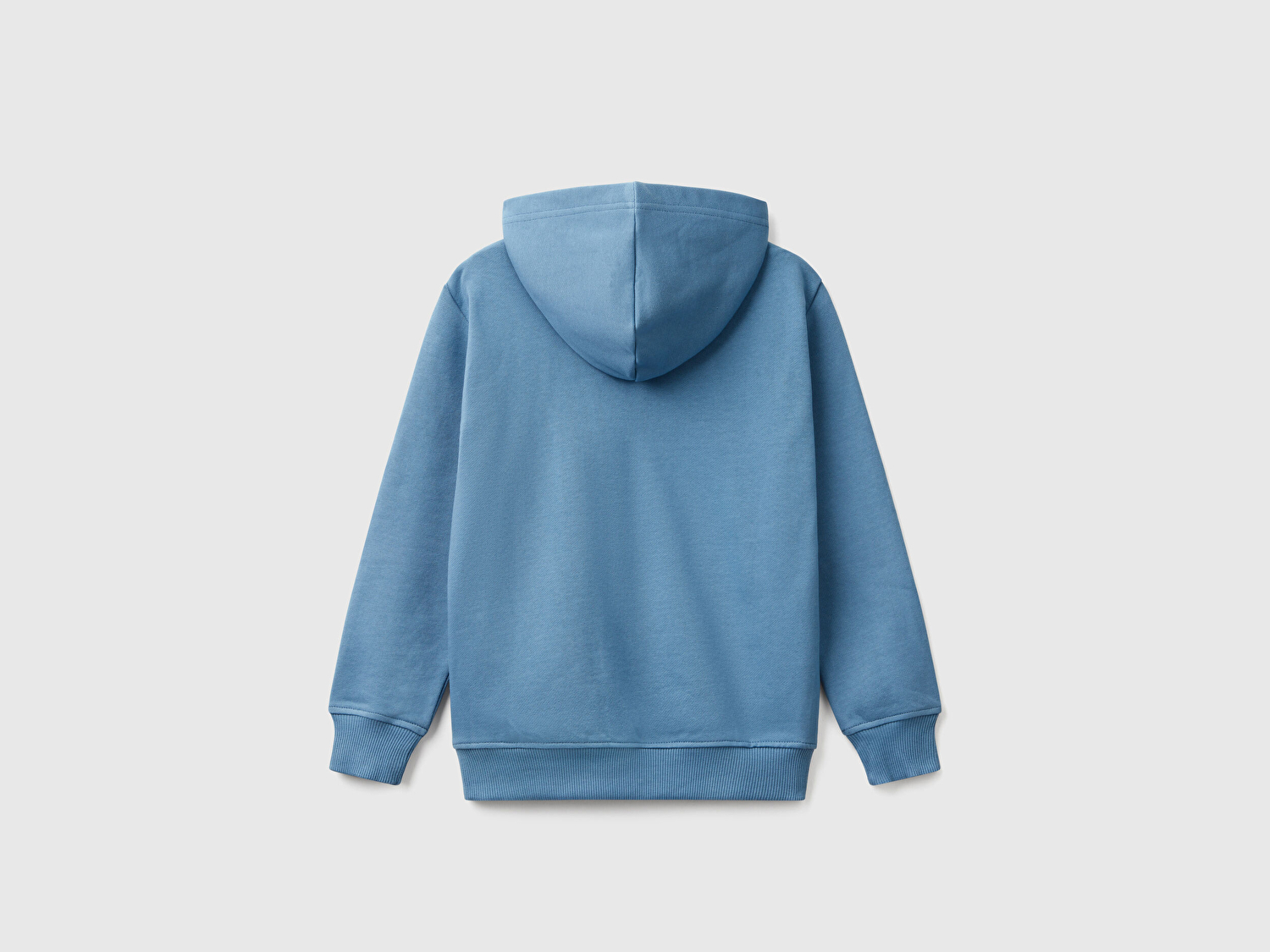 Benetton Erkek Çocuk Havacı Mavi Benetton Logolu Kanguru Cepli Kapüşonlu Sweatshirt