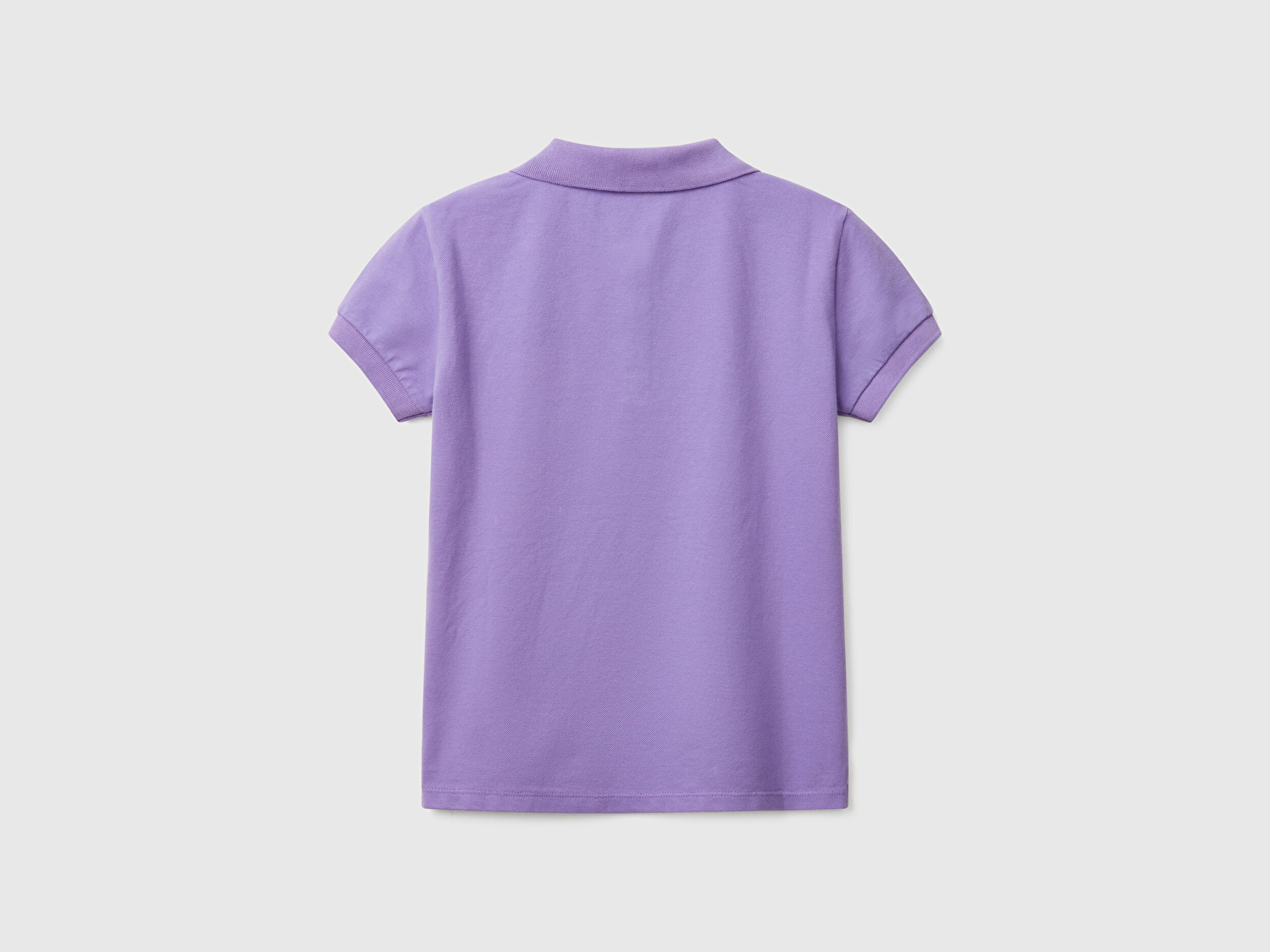 Benetton Kız Çocuk Mor Logolu Pike Polo T-Shirt