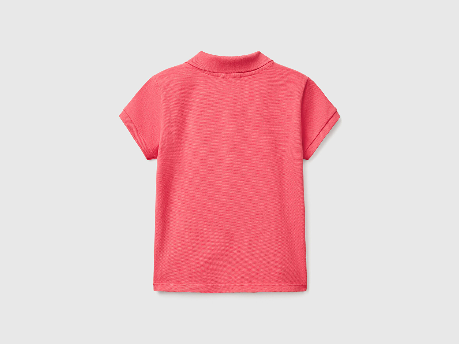 Benetton Kız Bebek Fuşya Logolu Pike Polo T-Shirt