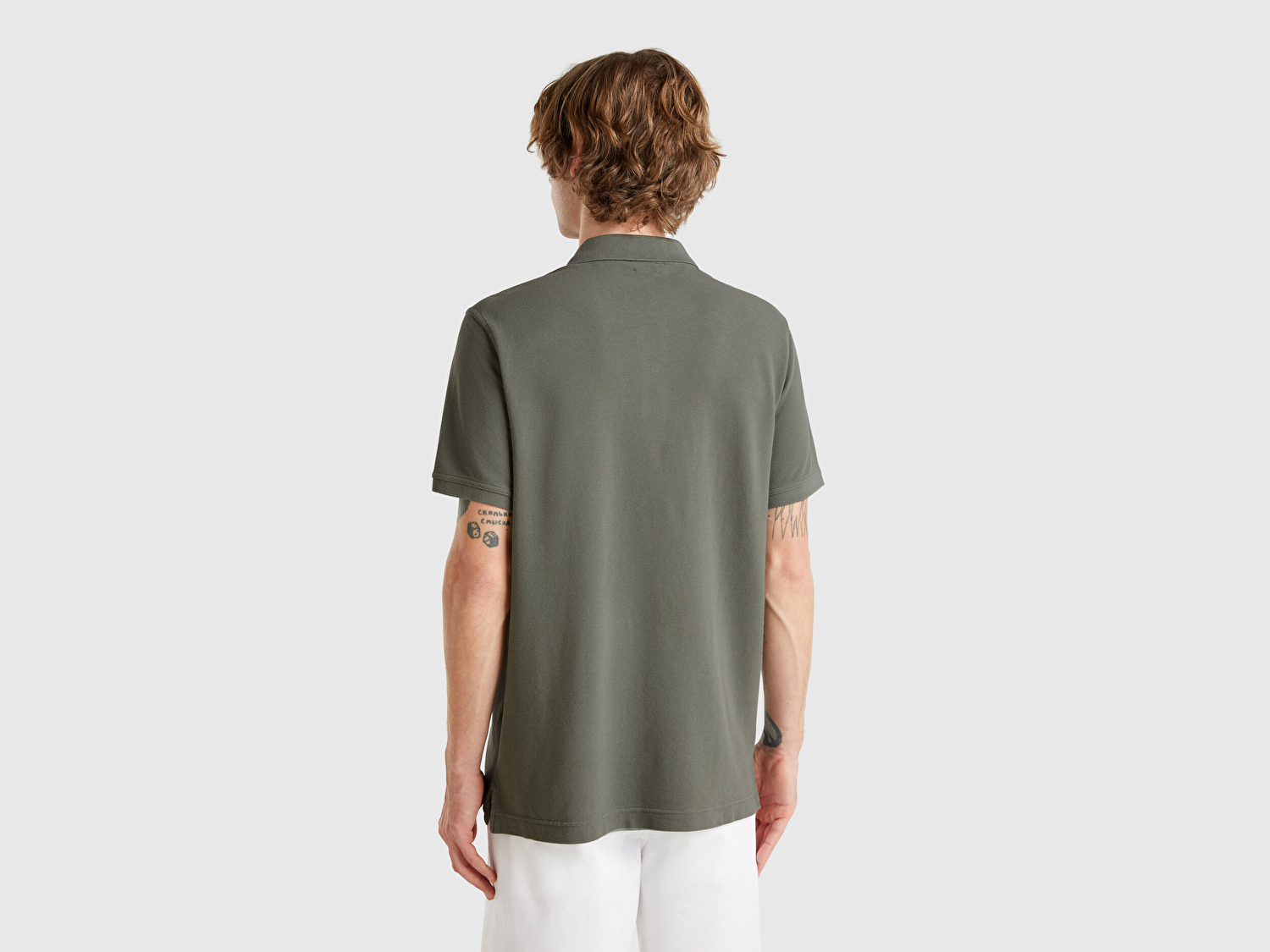 Benetton Erkek Haki Regular Fit Kısa Kollu Polo T-Shirt