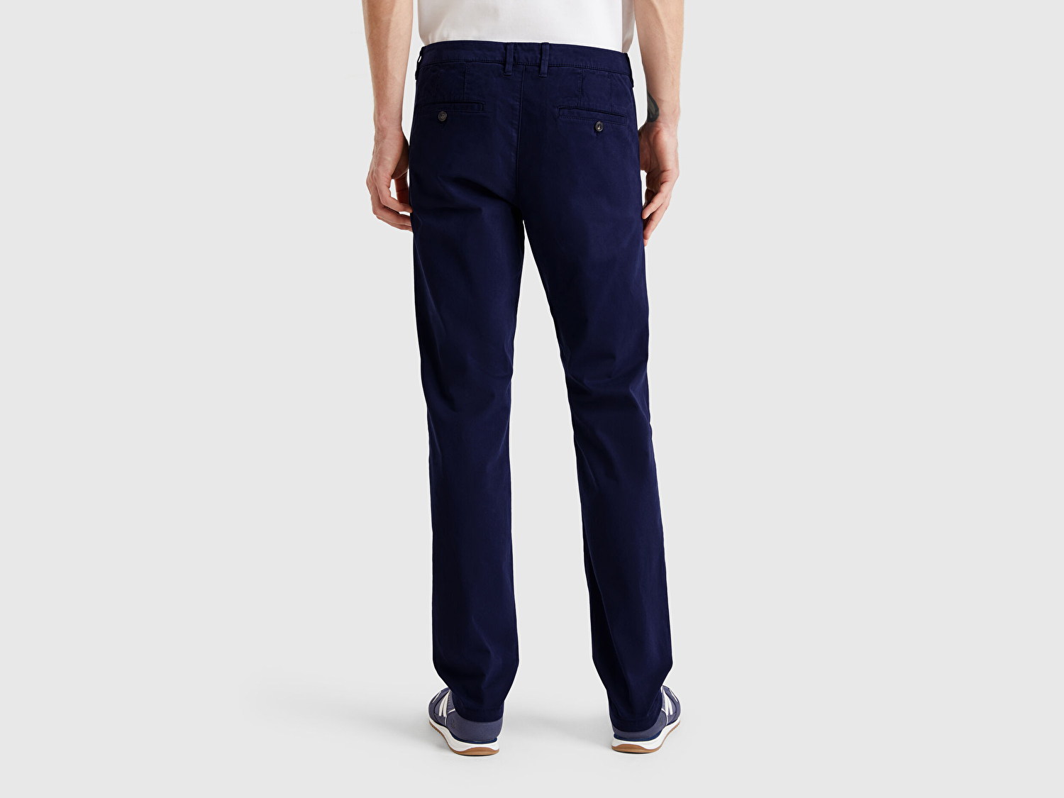 Benetton Erkek Lacivert Slim Fit Chino Pantolon