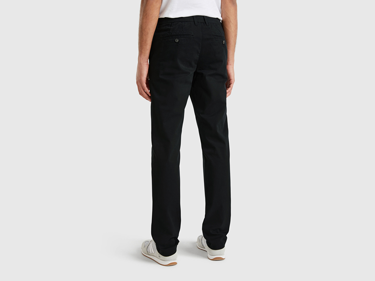 Benetton Erkek Siyah Slim Fit Chino Pantolon