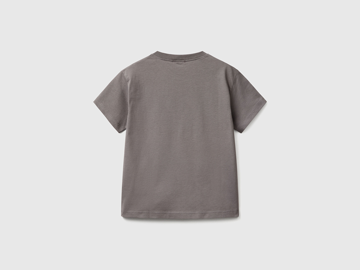 Benetton Erkek Çocuk Antrasit Benetton Logo Baskılı T-Shirt