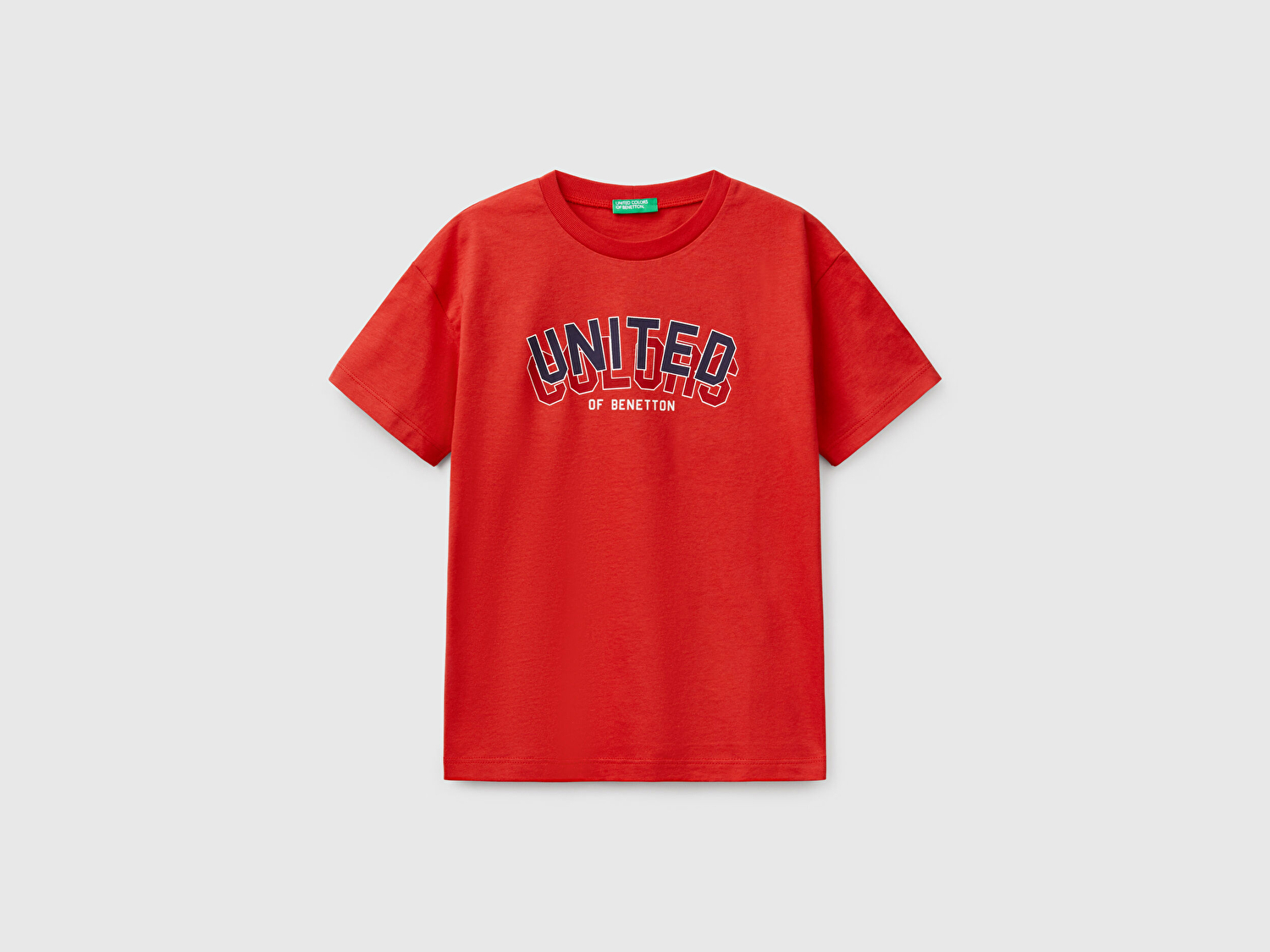 Benetton Erkek Çocuk Kırmızı Benetton Logo Baskılı T-Shirt