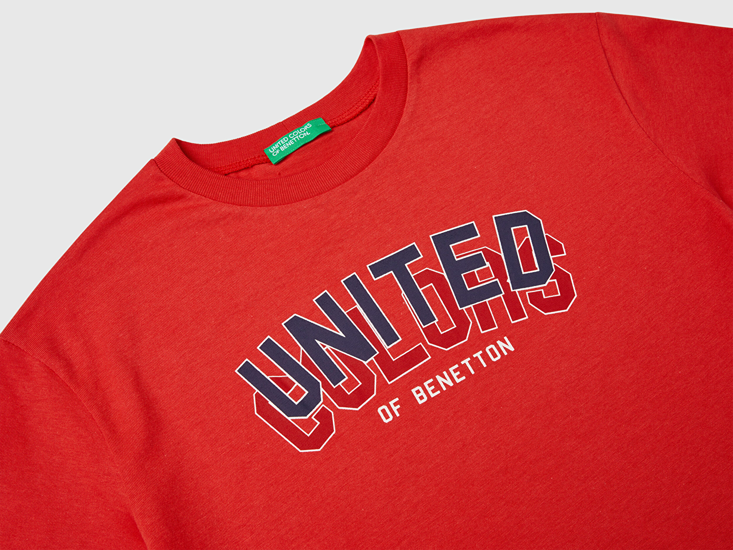 Benetton Erkek Çocuk Kırmızı Benetton Logo Baskılı T-Shirt
